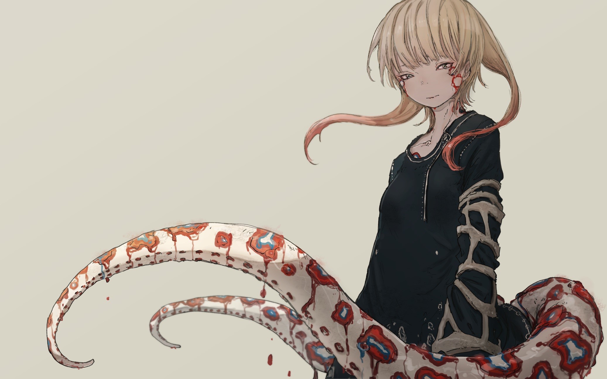 dress, tentacles, blonde, HD Wallpaper