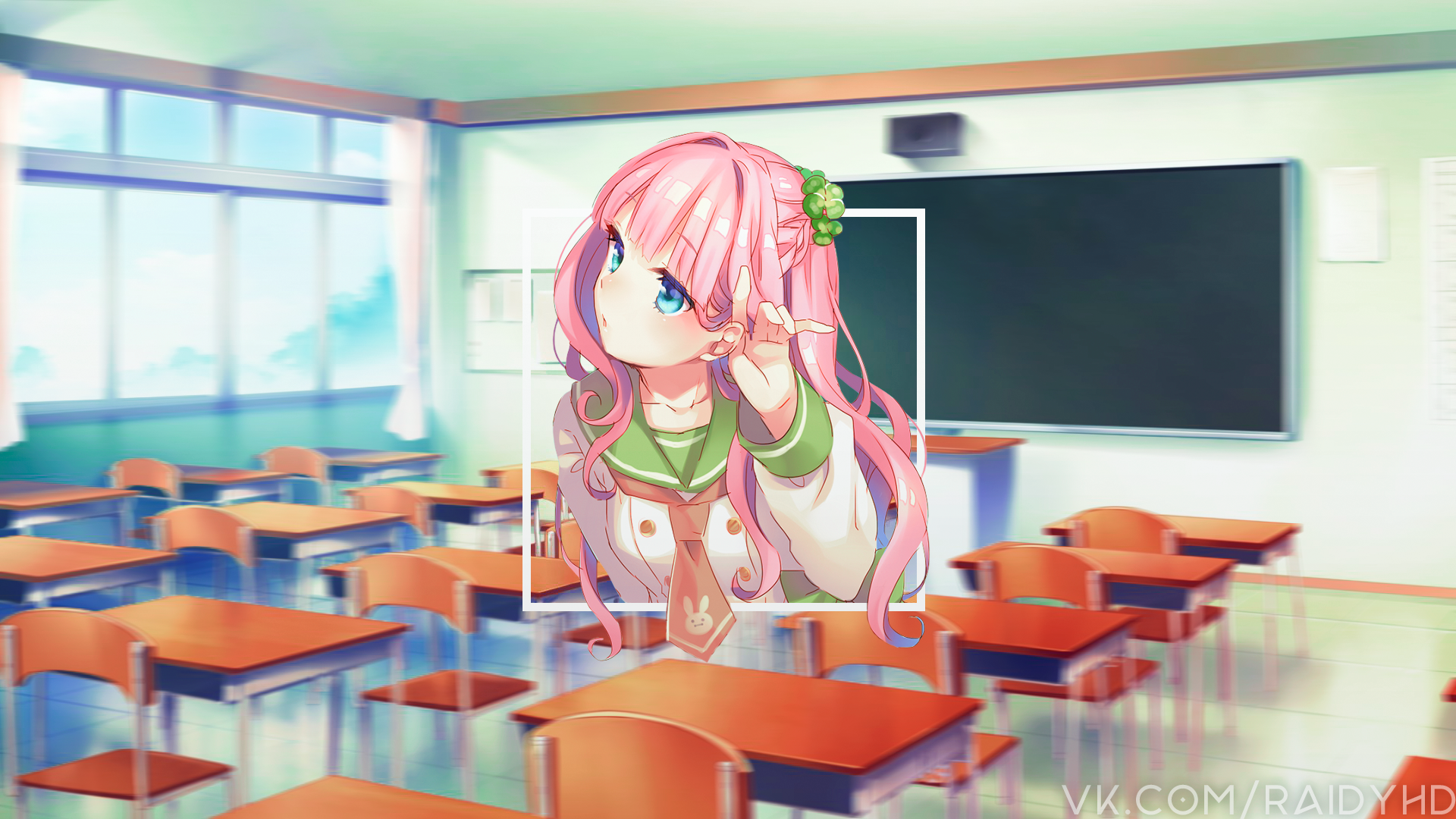 anime, anime girls, picture-in-picture, HD Wallpaper