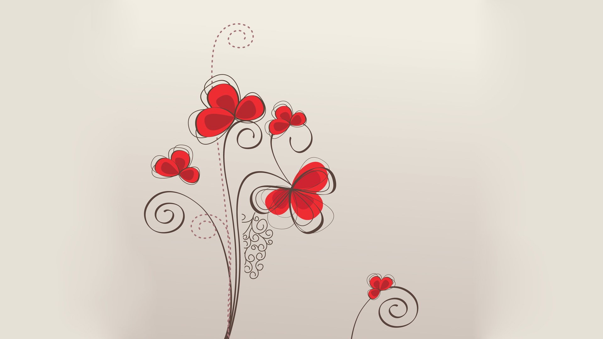 floral, vector, digital art, HD Wallpaper