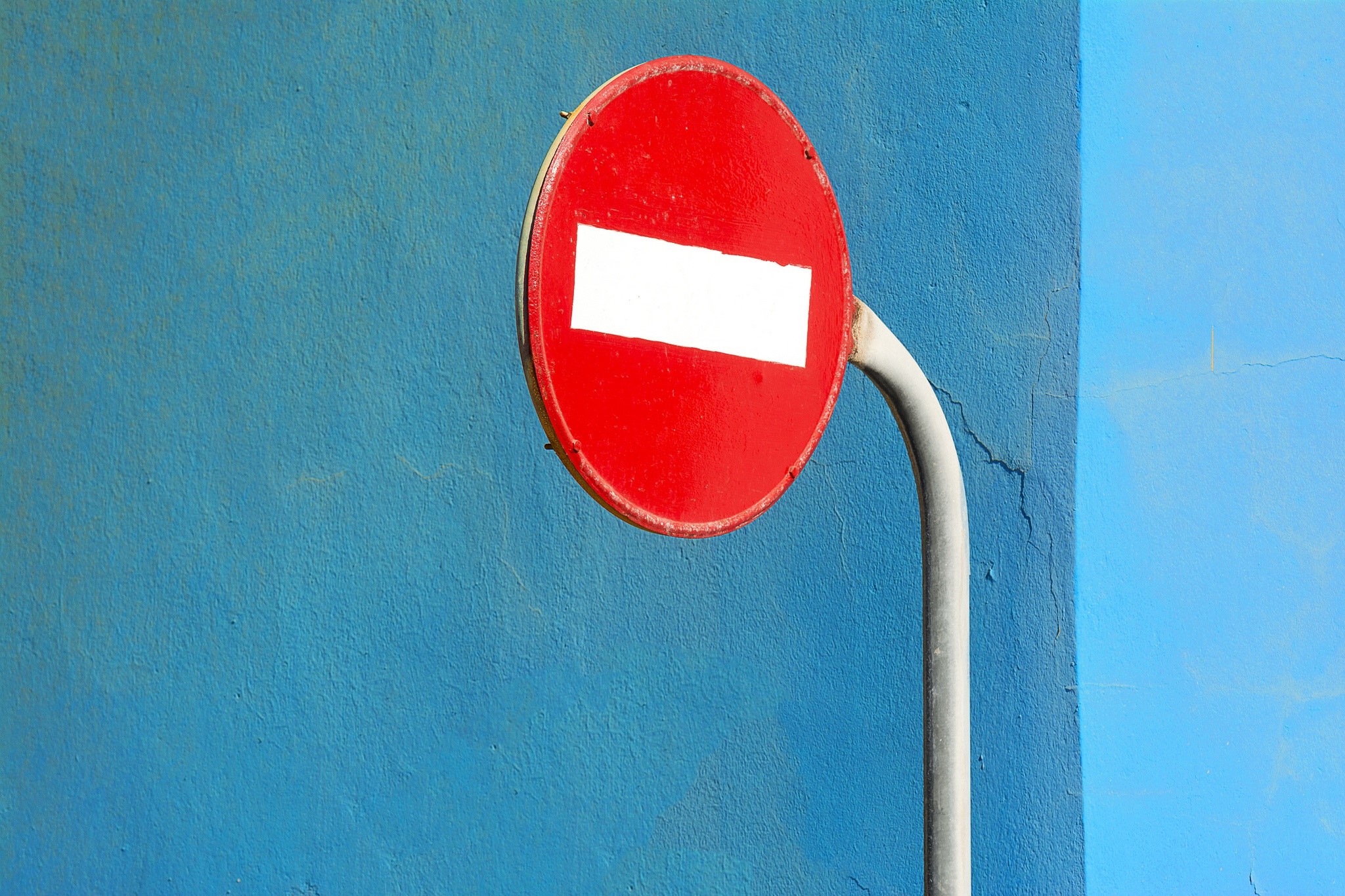 blue, red, sign, simple, cyan, HD Wallpaper
