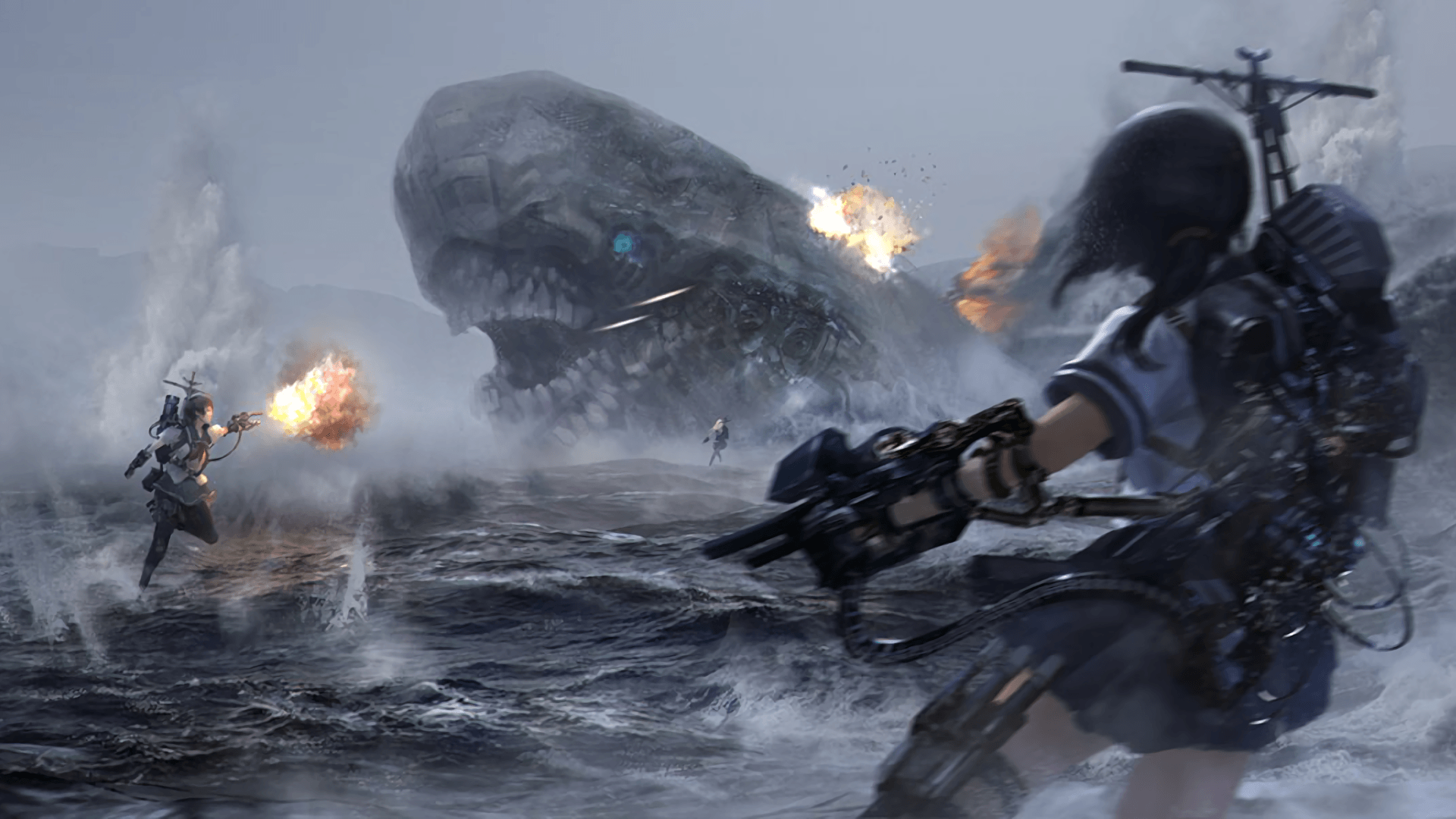 Kantai Collection, Fubuki (KanColle), anime girls, creature, anime, HD Wallpaper