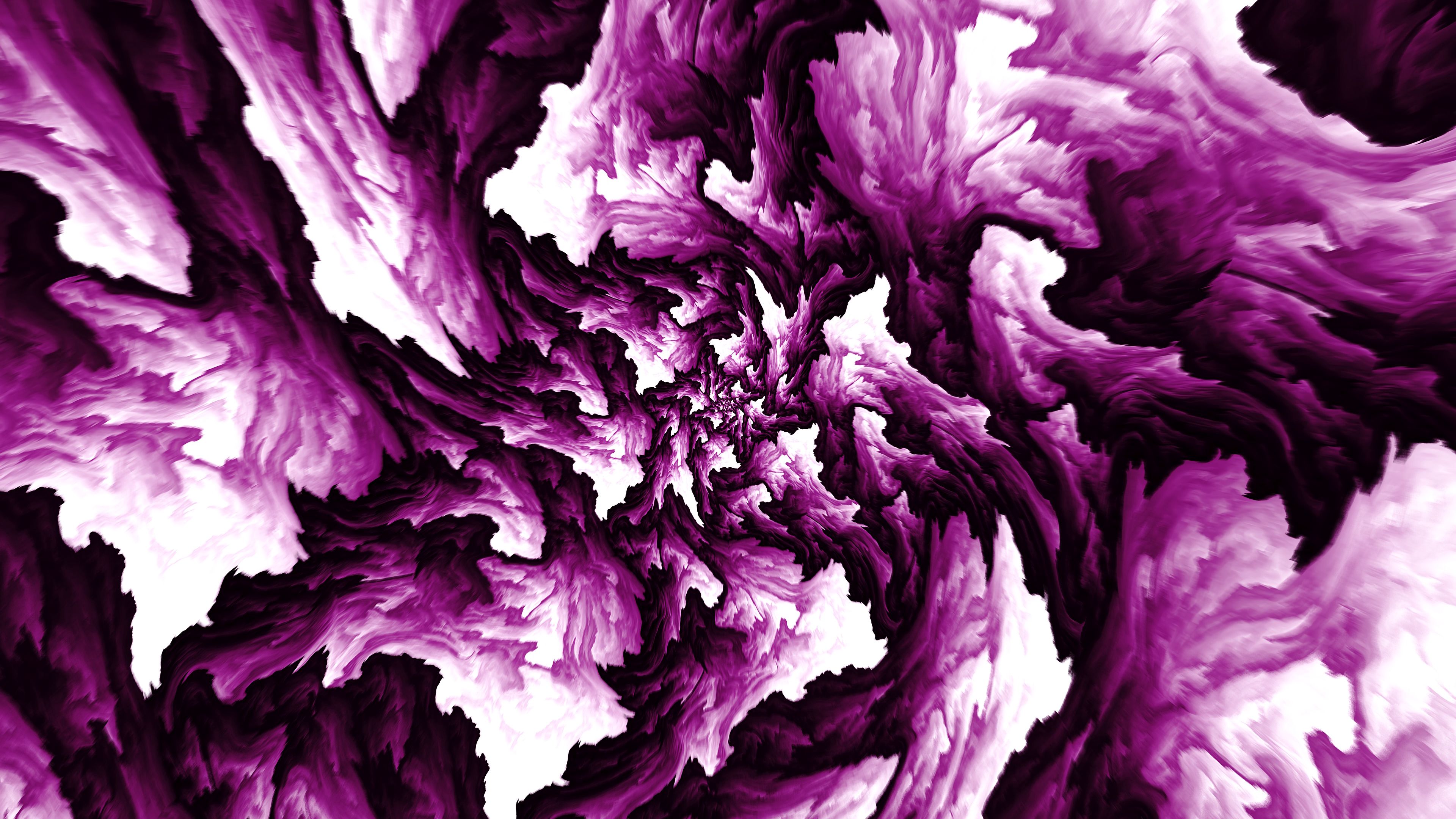 fractal, tangled, spots, abstraction, purple, 4k, HD Wallpaper