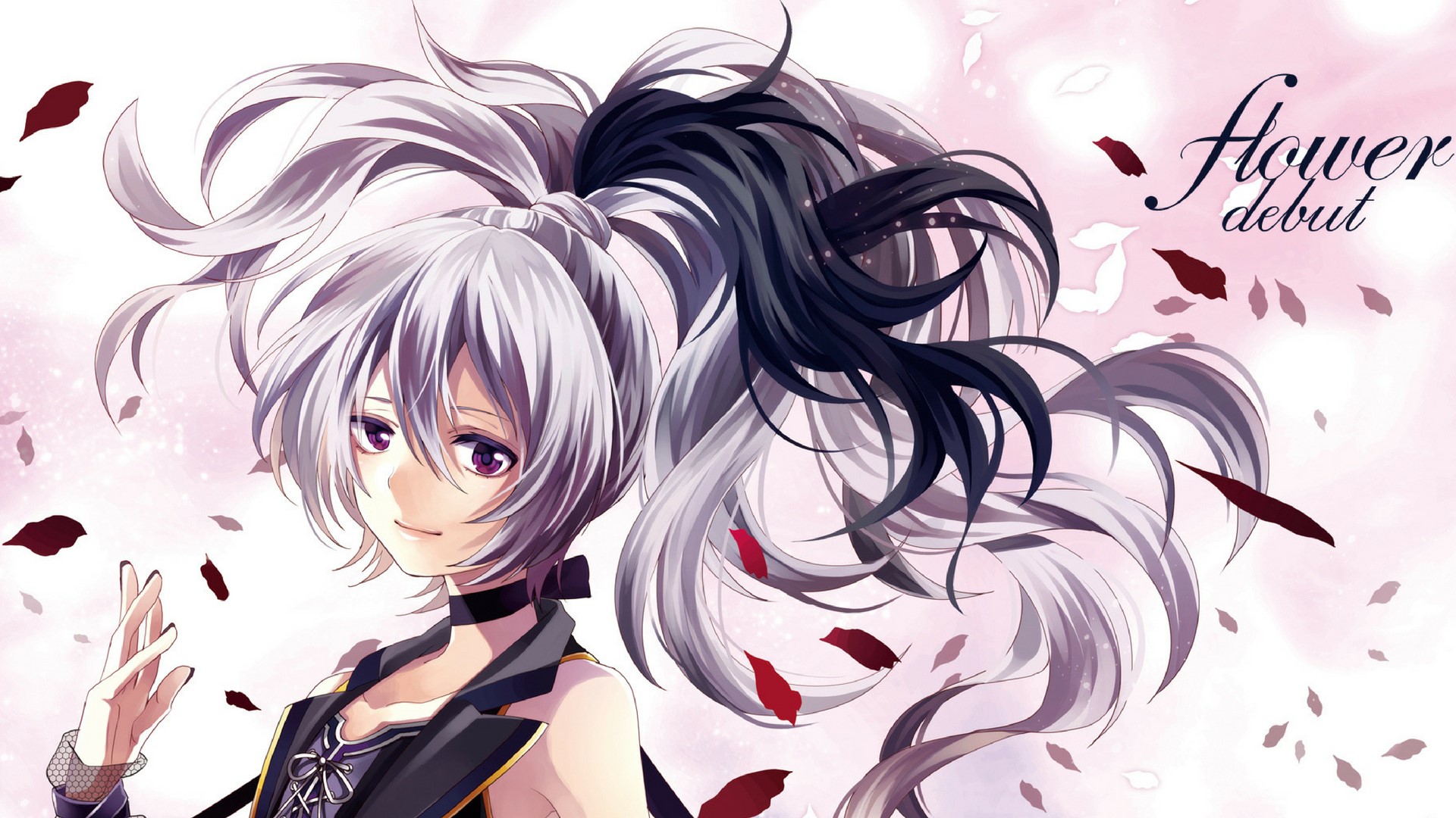 anime girls, Utaite, anime, purple eyes, long hair, HD Wallpaper