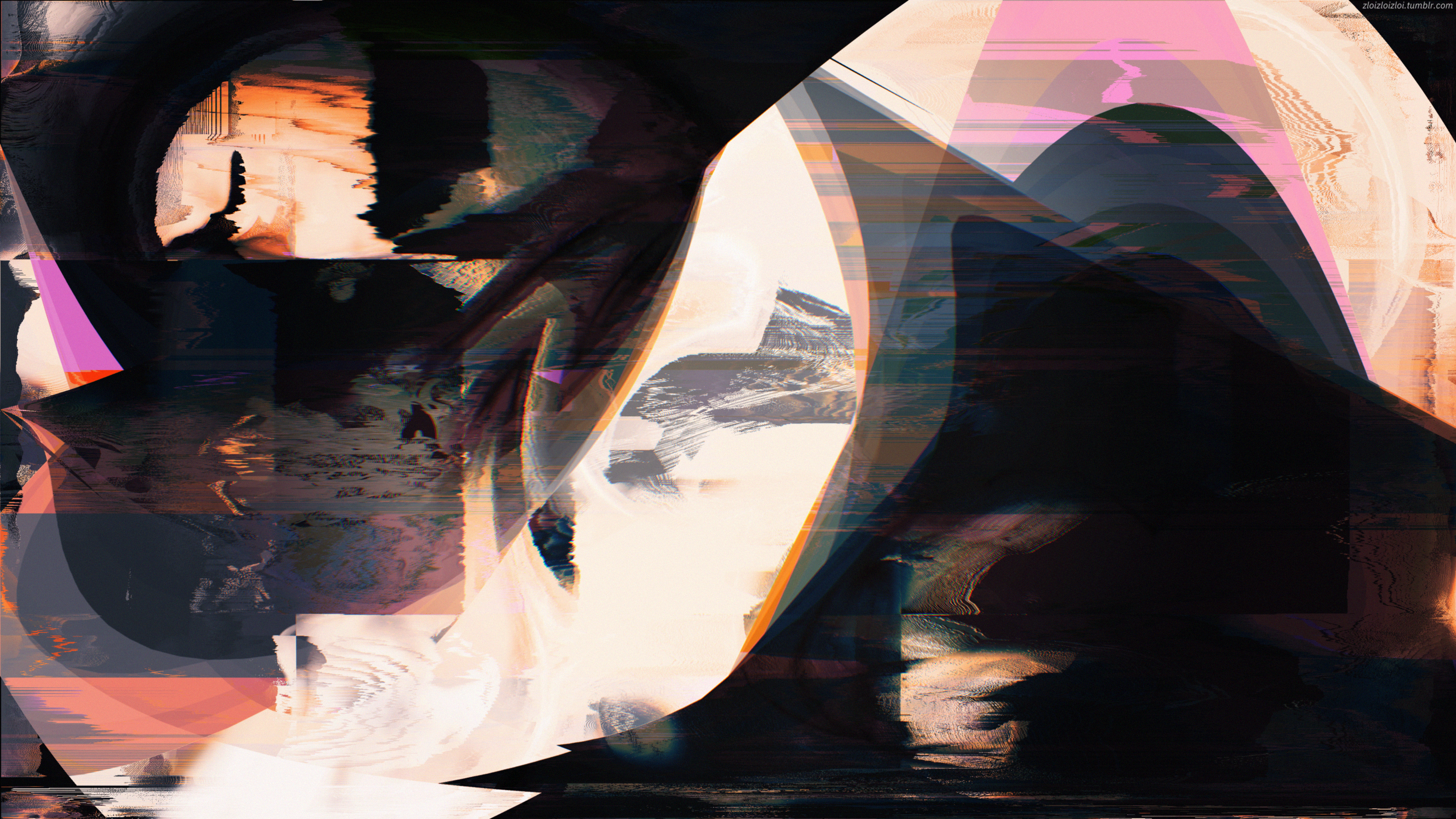 glitch art, abstract, digital art, HD Wallpaper