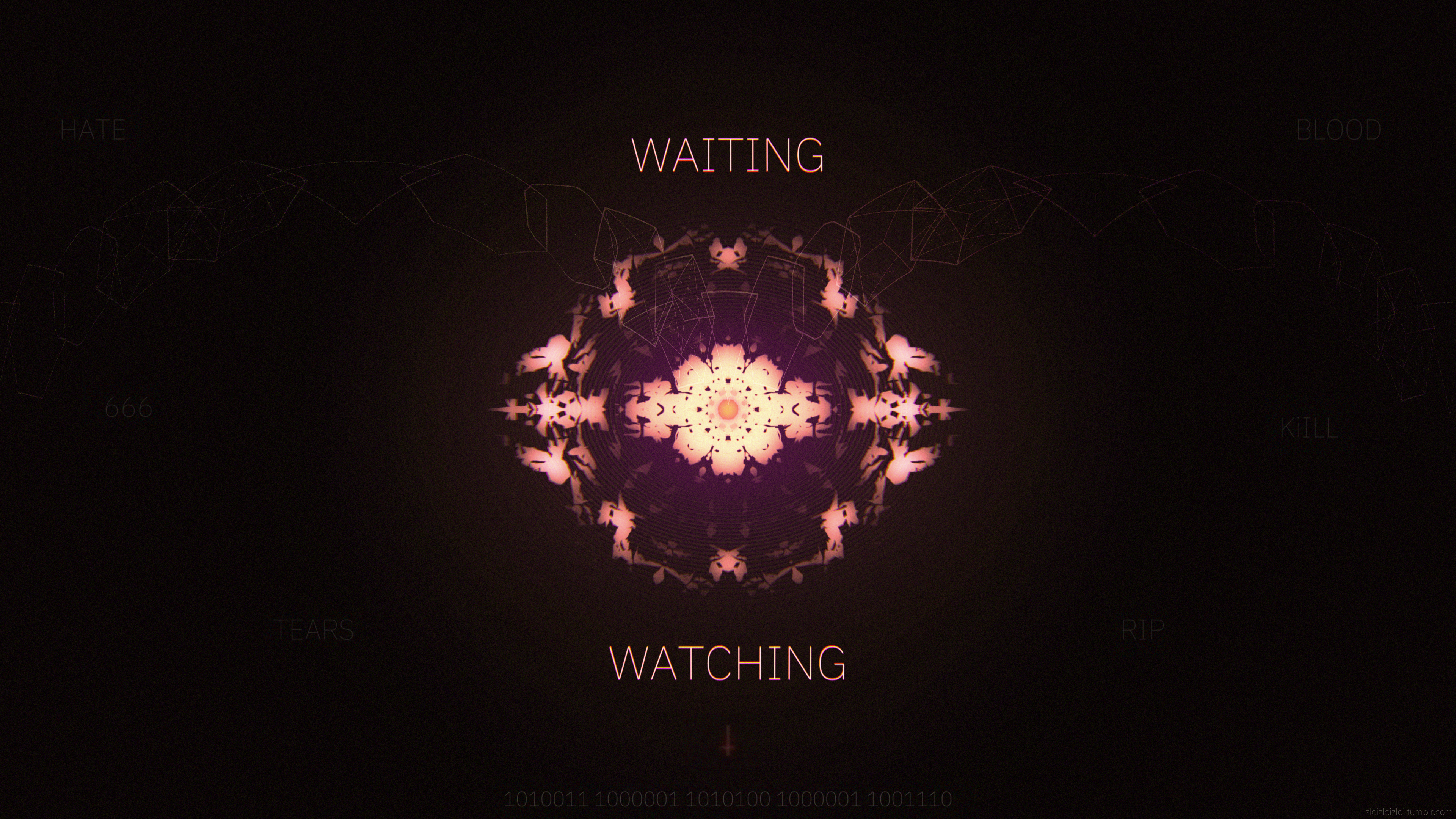 abstract, geometry, glitch art, satanic, cyber, evil, dark, HD Wallpaper