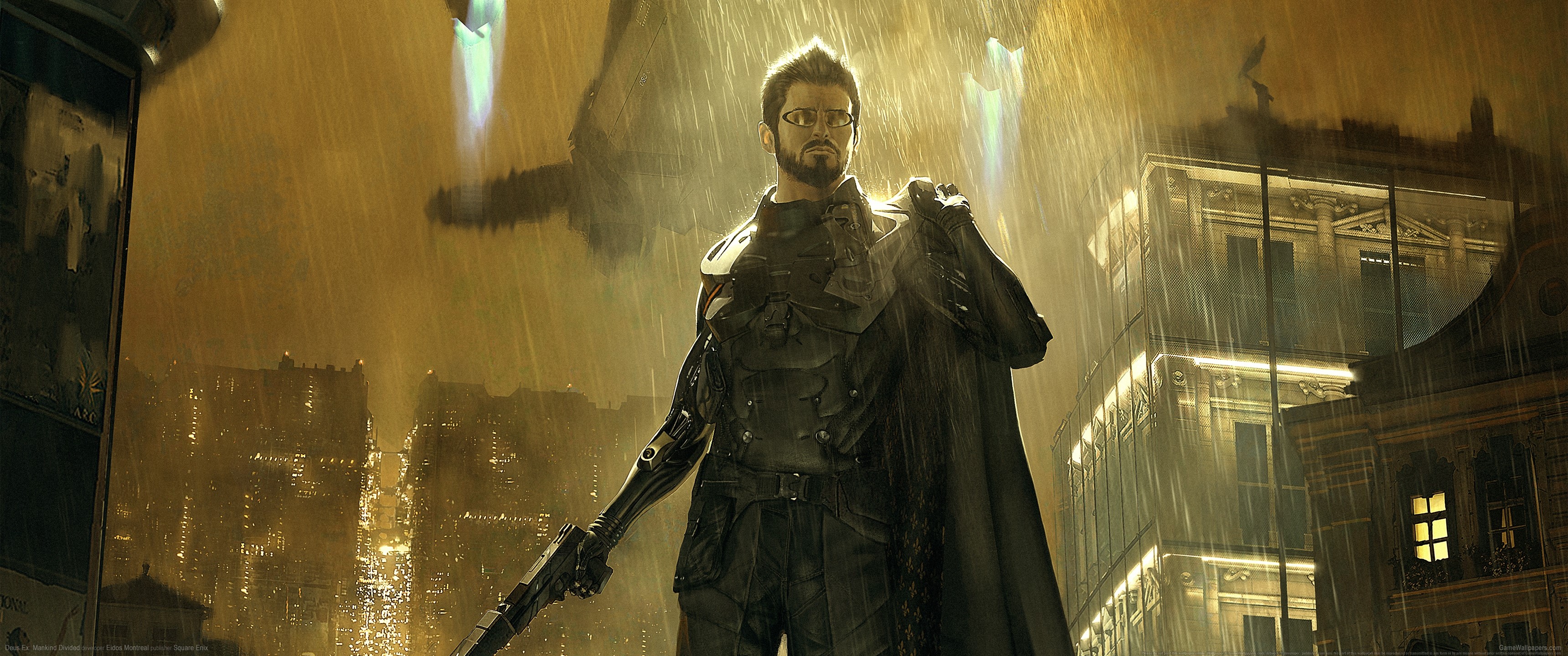 video games, ultrawide, ultra-wide, Deus Ex: Mankind Divided, cyberpunk, Deus Ex, HD Wallpaper