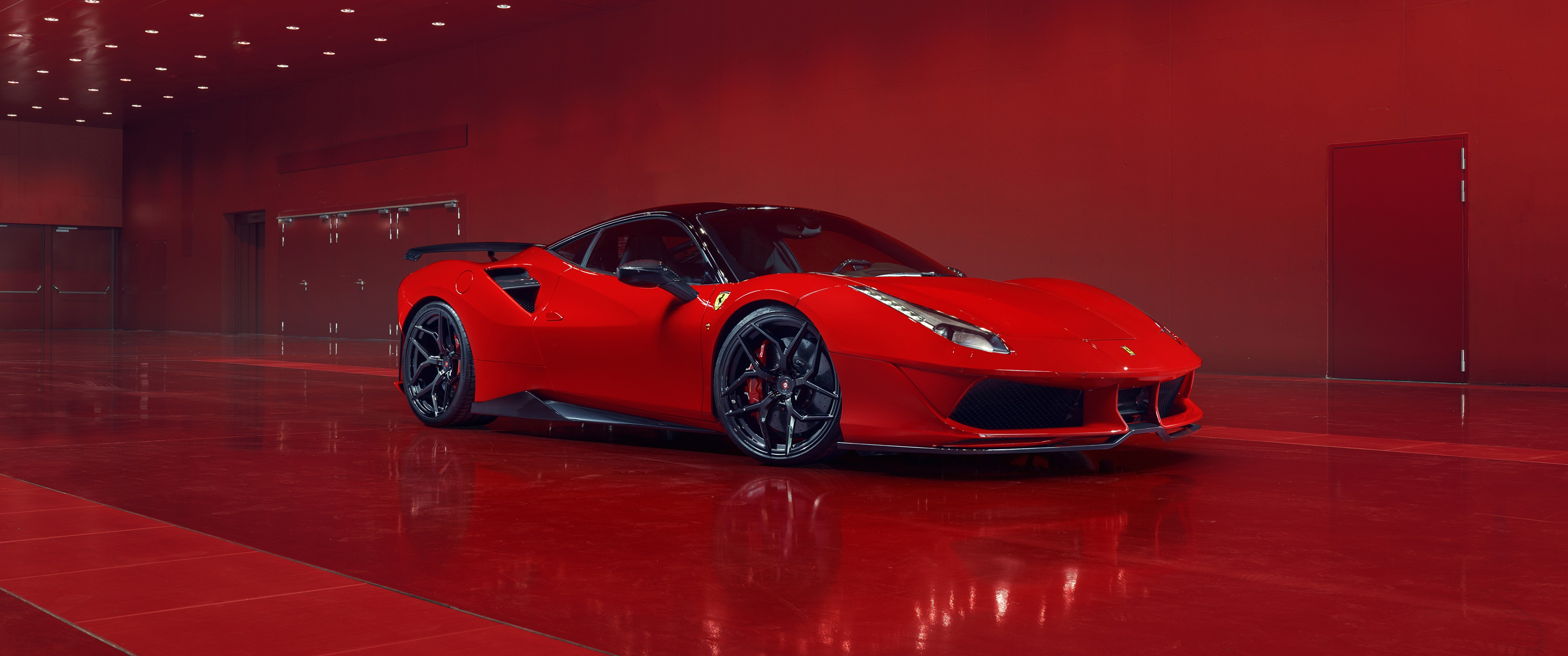Ferrari 488 GTB, car, reflection, red, HD Wallpaper