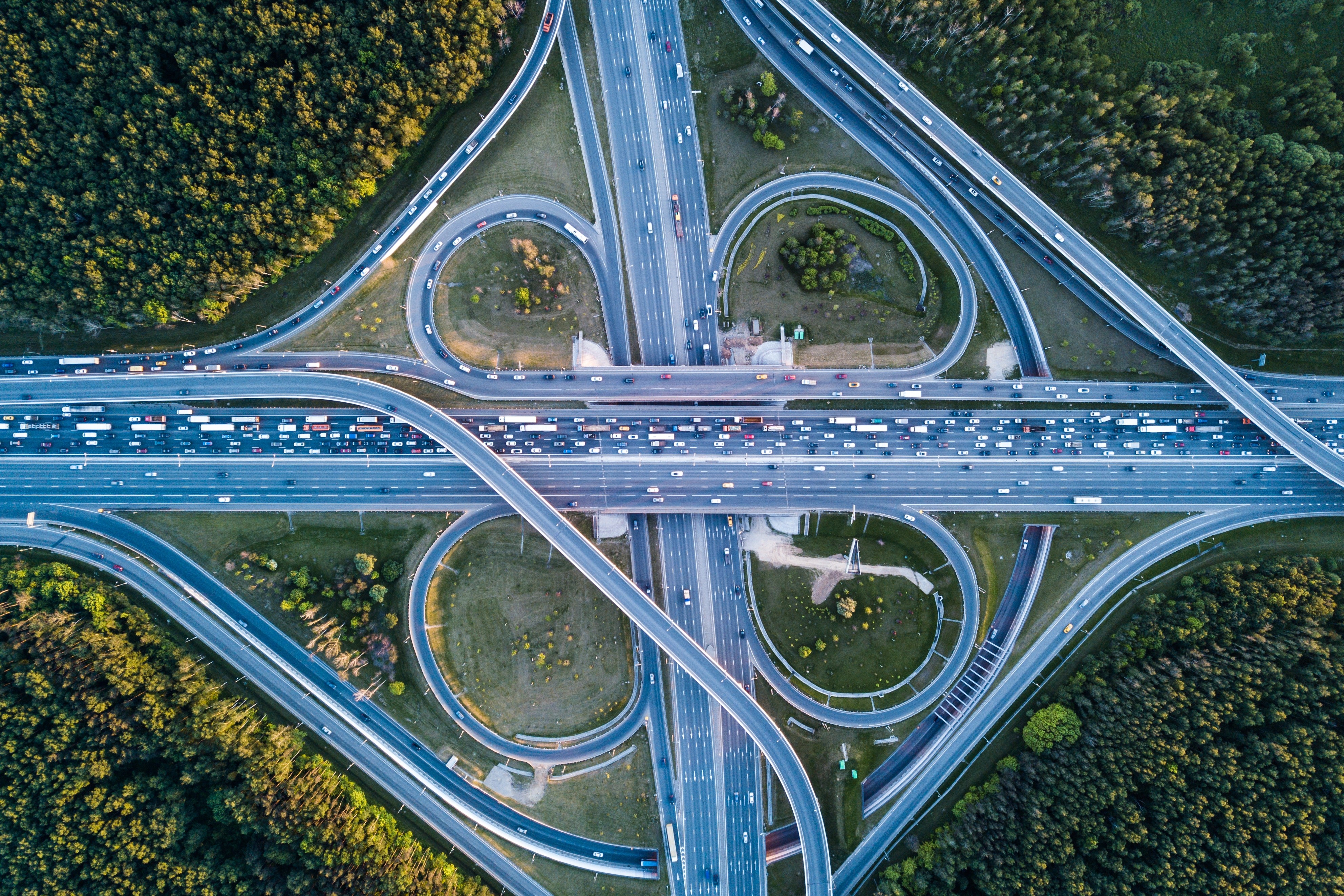 top view, traffic, road, photography, infrastructure, HD Wallpaper