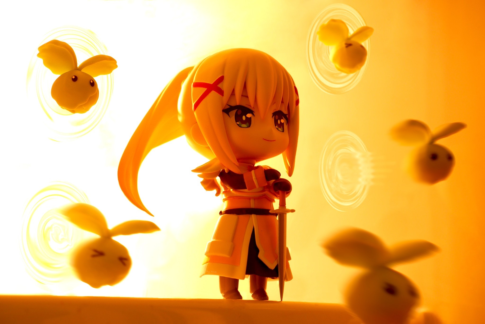 artwork, CGI, digital art, sword, women, Darkness (KonoSuba), Kono Subarashii Sekai ni Shukufuku wo!, HD Wallpaper