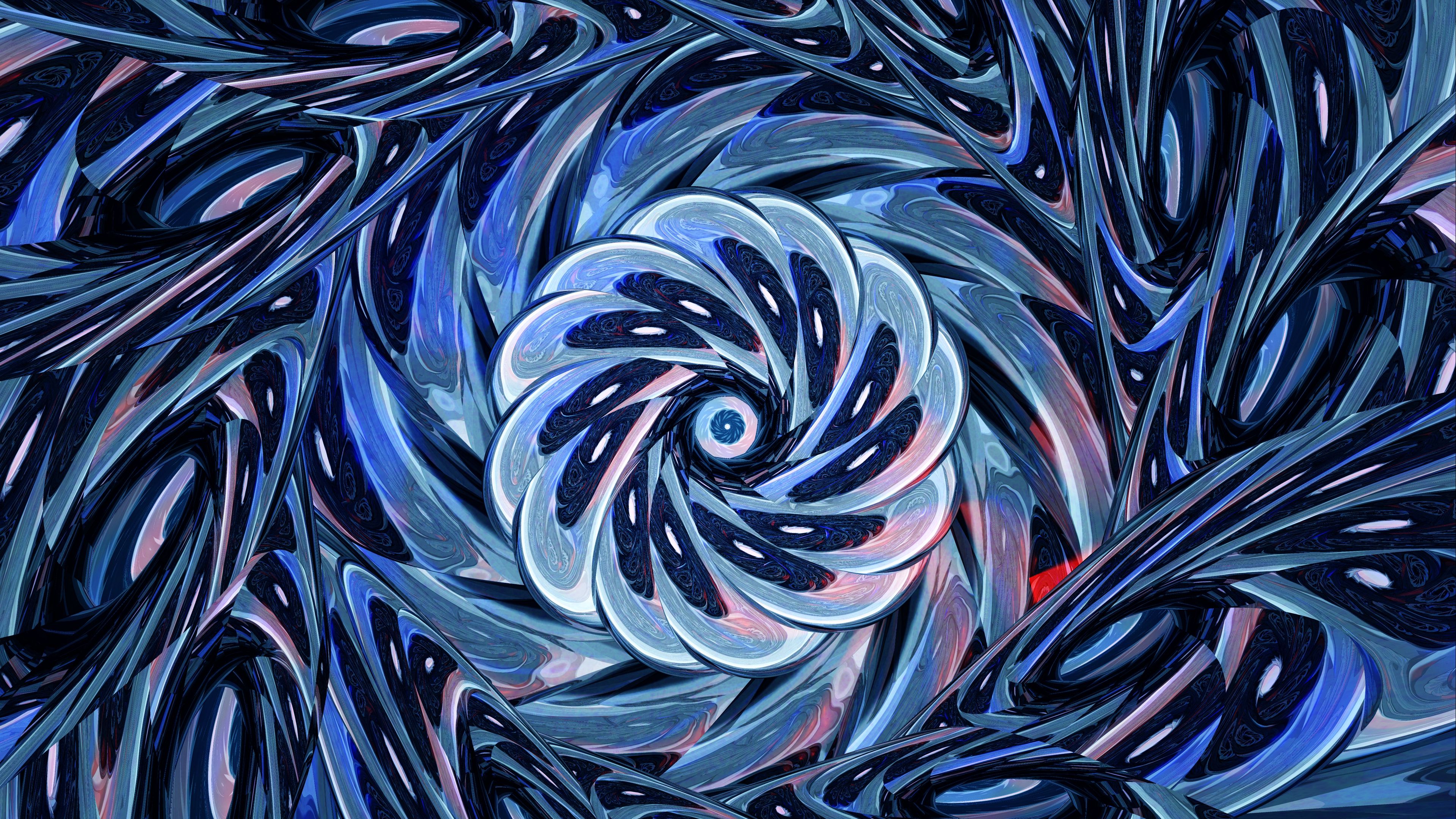 fractal, twisted, entangled, abstraction, digital, 4k, HD Wallpaper