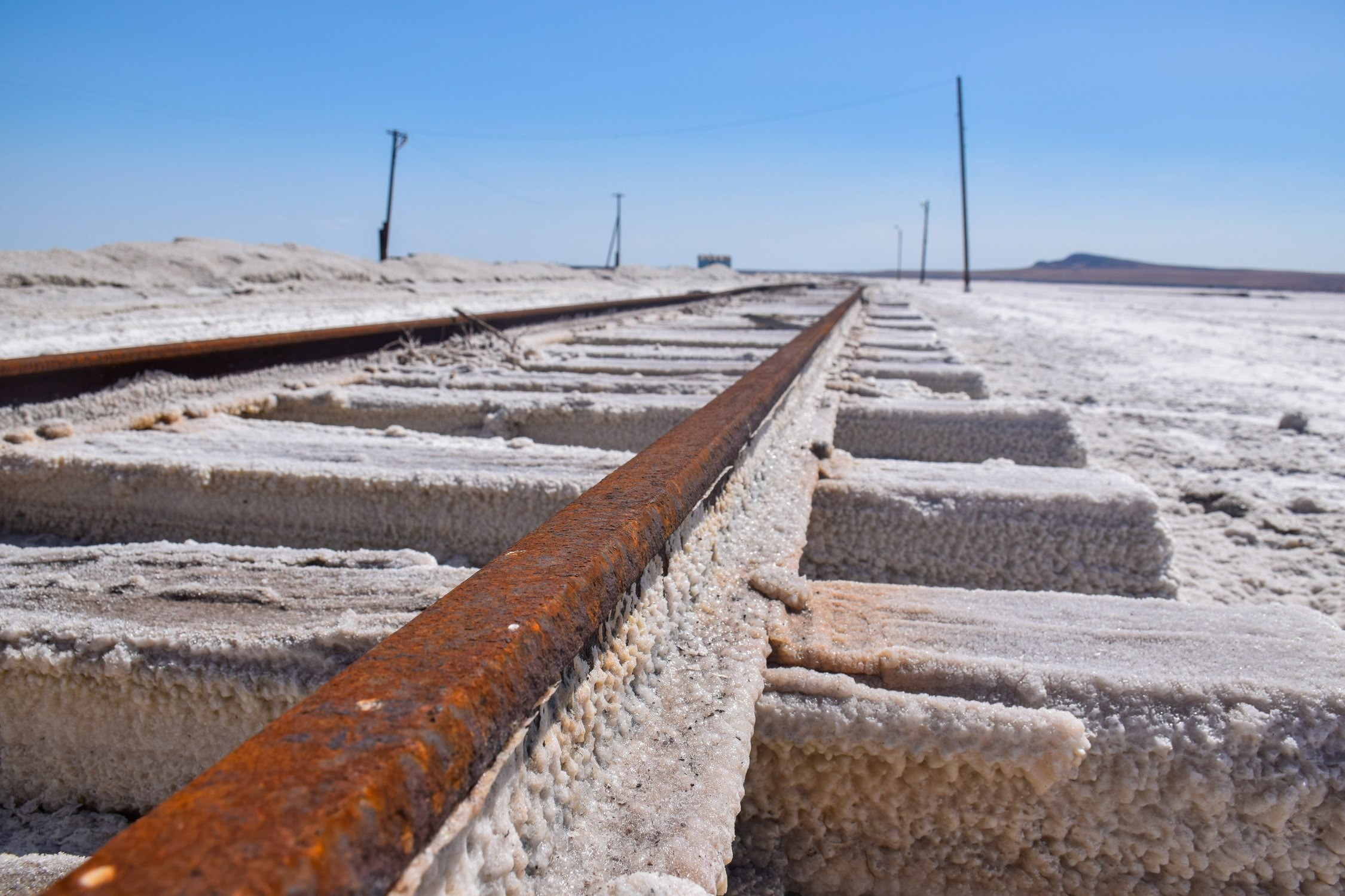 railway, salt, desert, HD Wallpaper