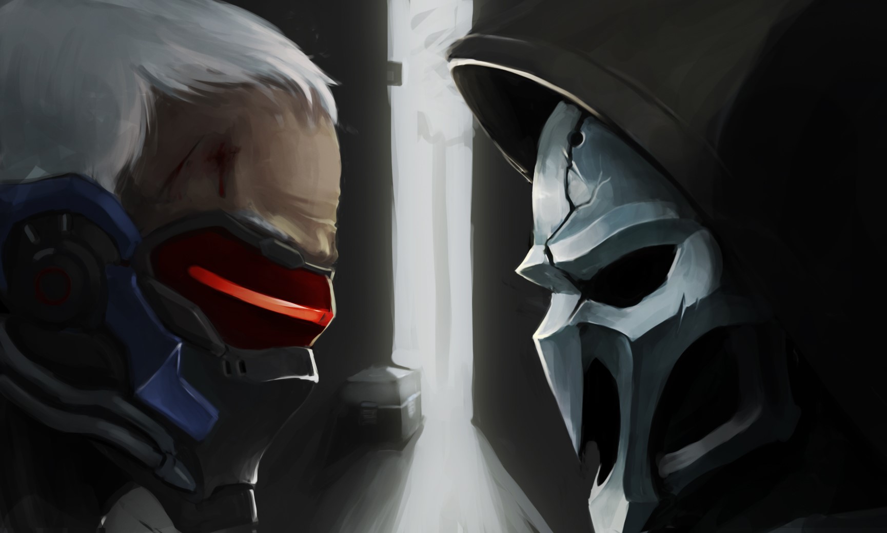 Overwatch, Soldier: 76, Reaper (Overwatch), video games, HD Wallpaper