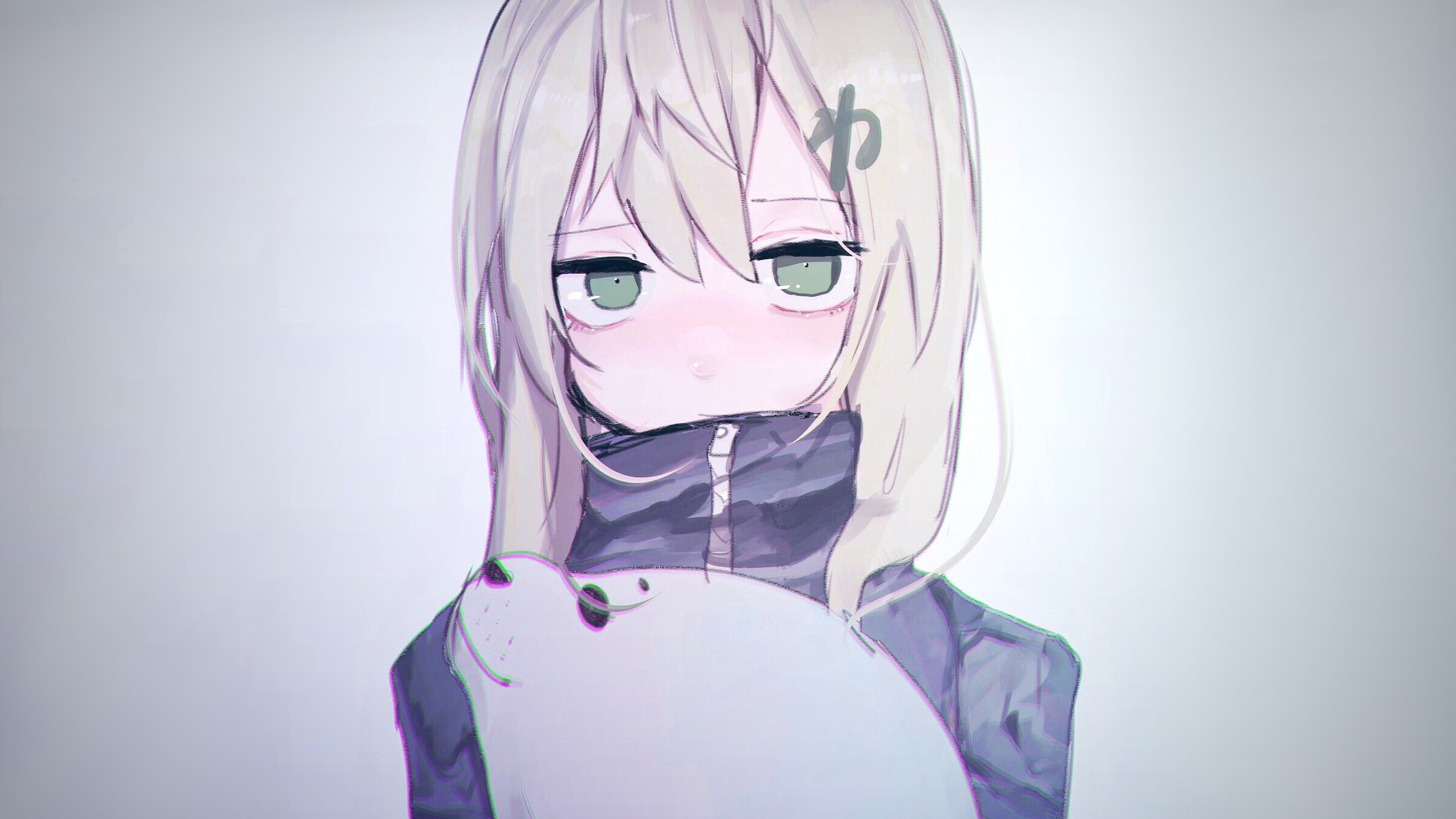 simple background, original characters, seals, green eyes, HD Wallpaper