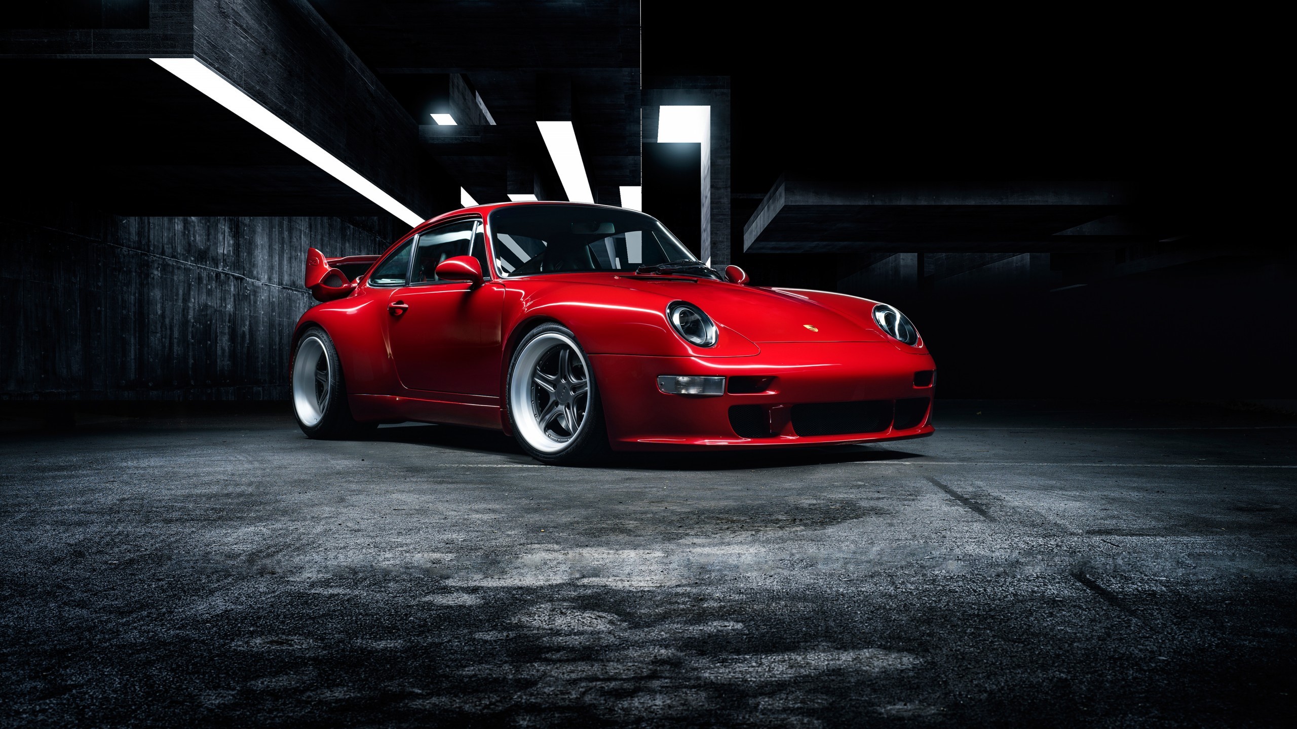 porsche 993, car, red, grunge, Garage, Porsche, HD Wallpaper