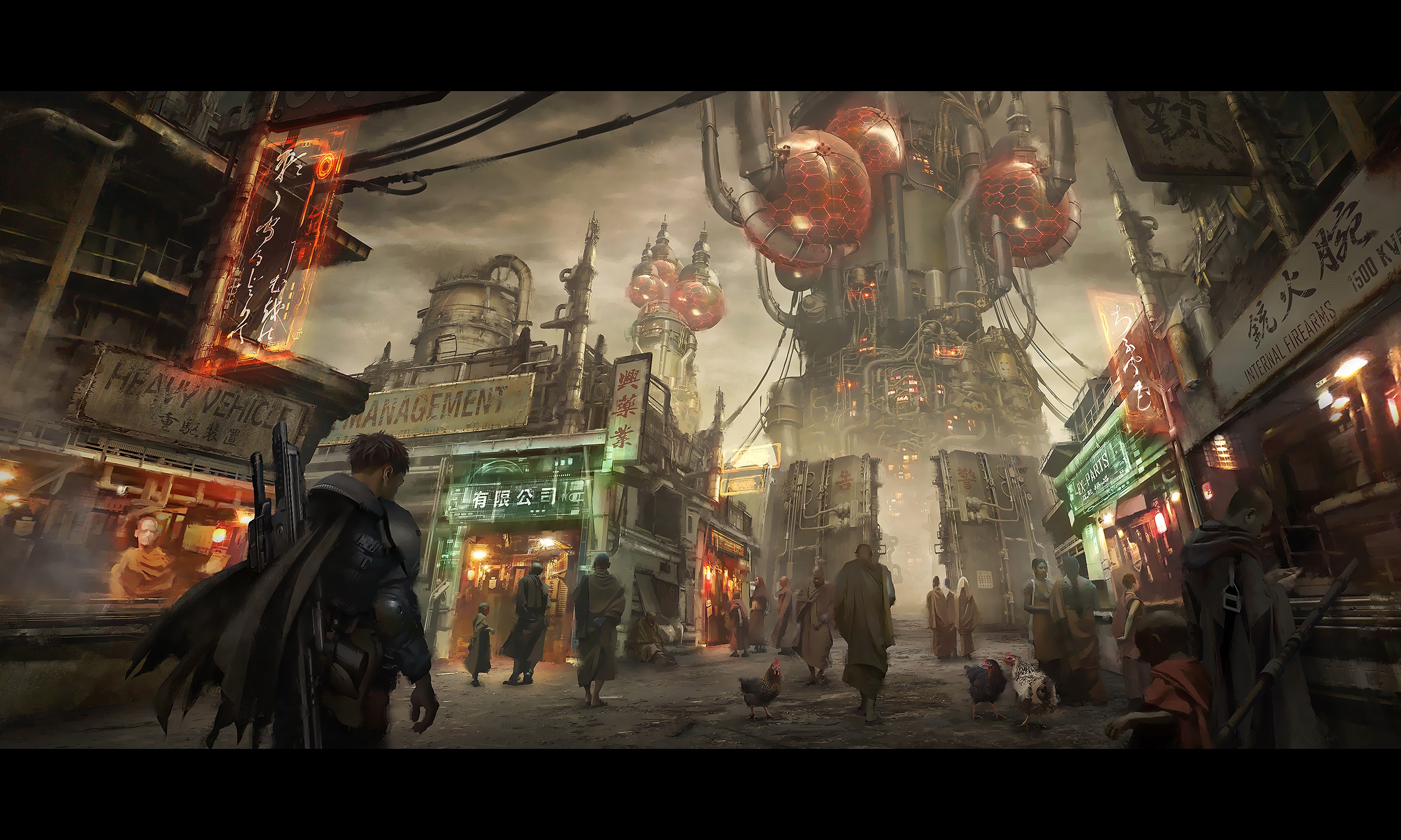 futuristic, futuristic city, artwork, city, HD Wallpaper