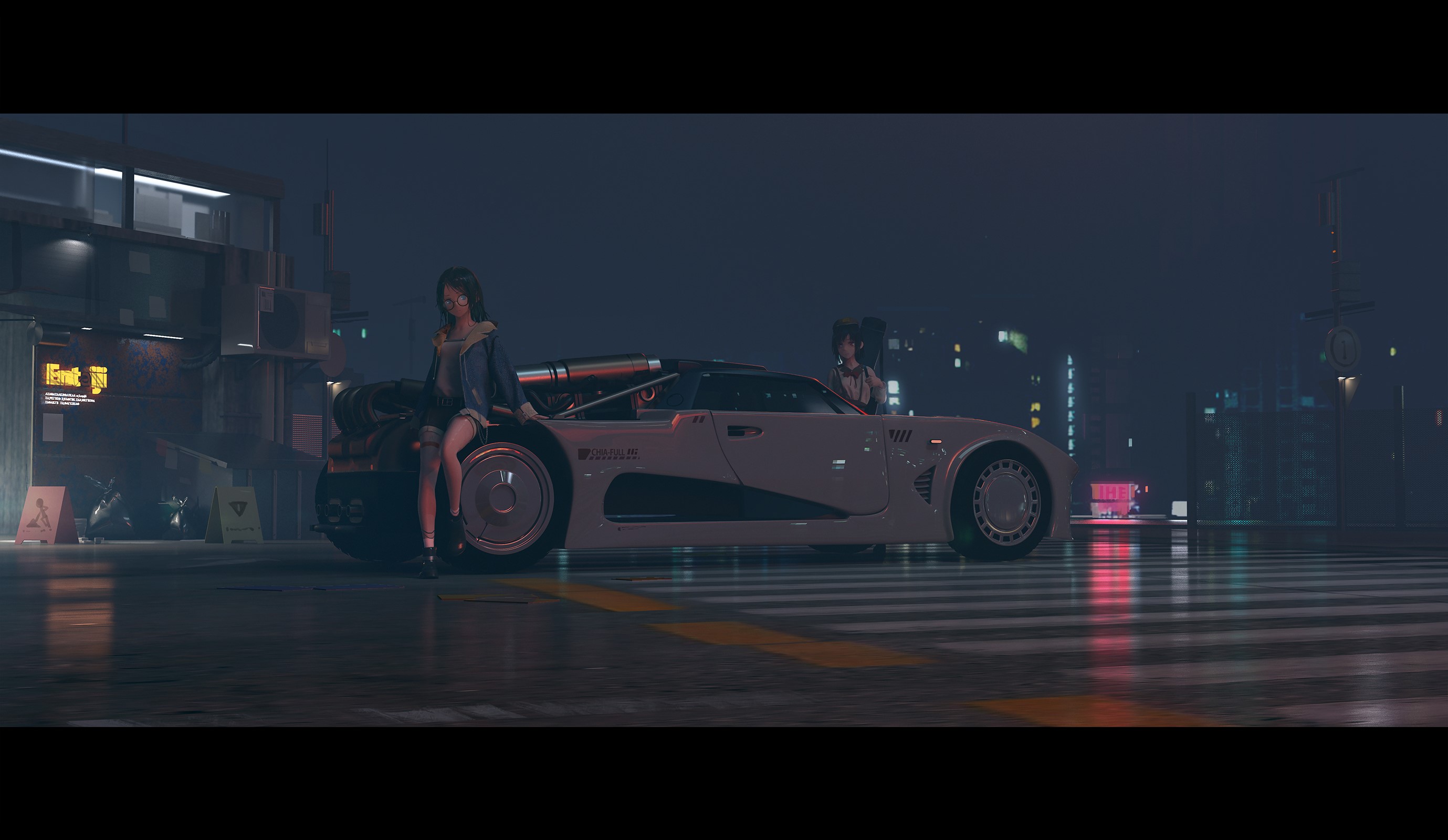Girls Avenue, car, CGI, 3D, novelance, HD Wallpaper