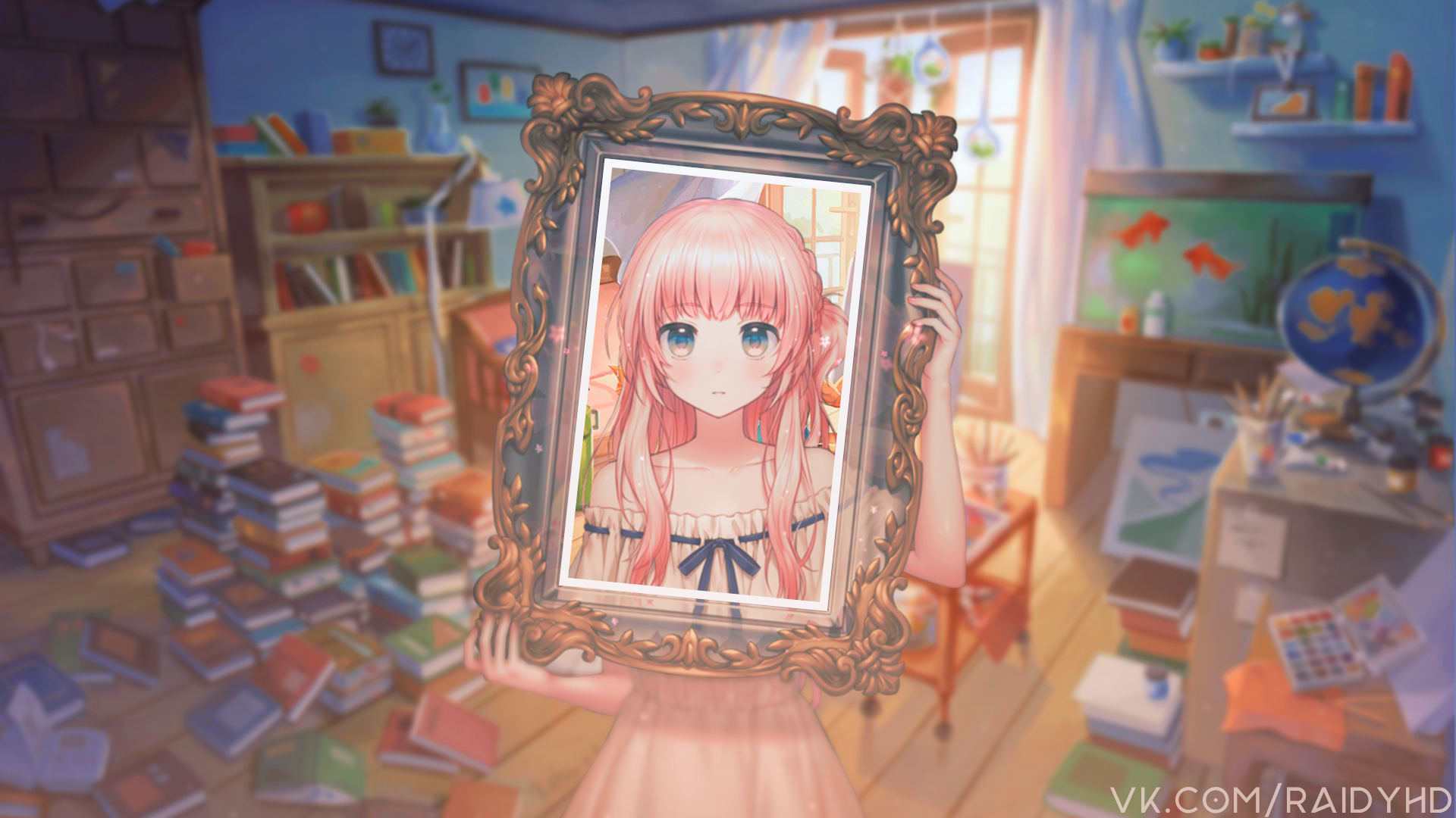 anime, anime girls, picture-in-picture, HD Wallpaper