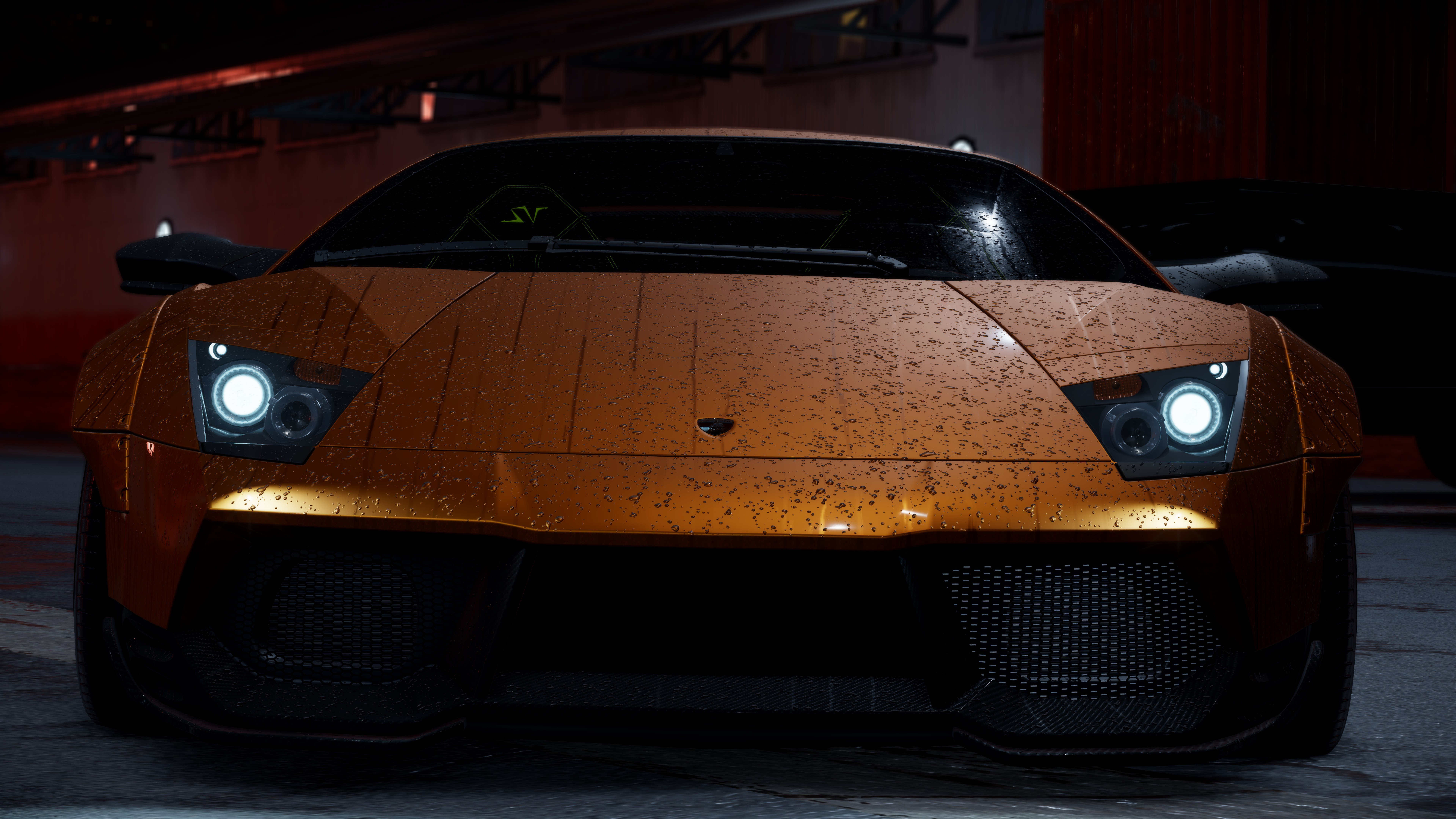 Need for Speed, Lamborghini, car, orange, video games, HD Wallpaper