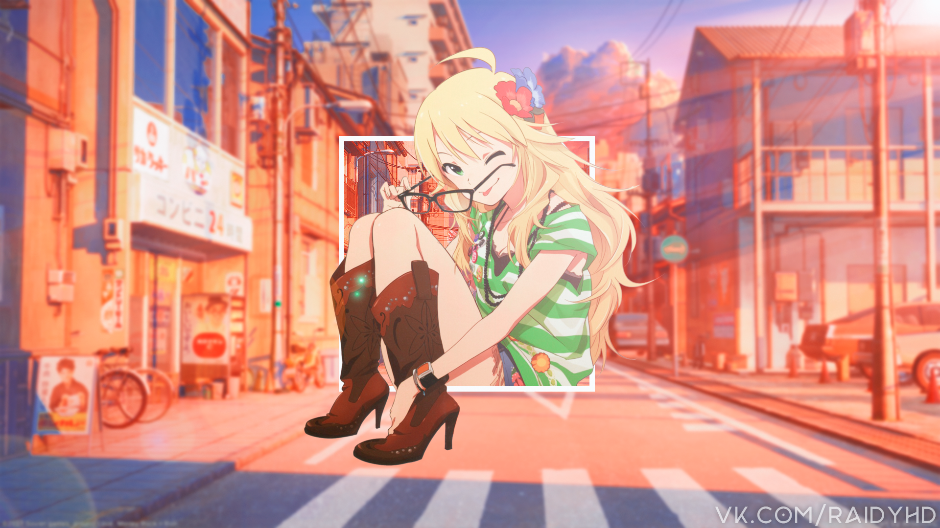 anime, anime girls, picture-in-picture, HD Wallpaper