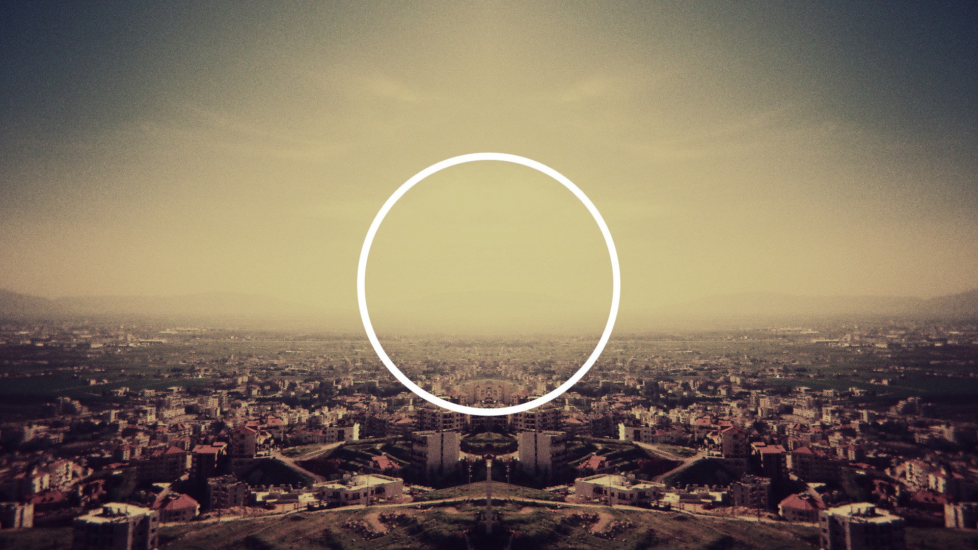 circle, city, cityscape, sky, HD Wallpaper