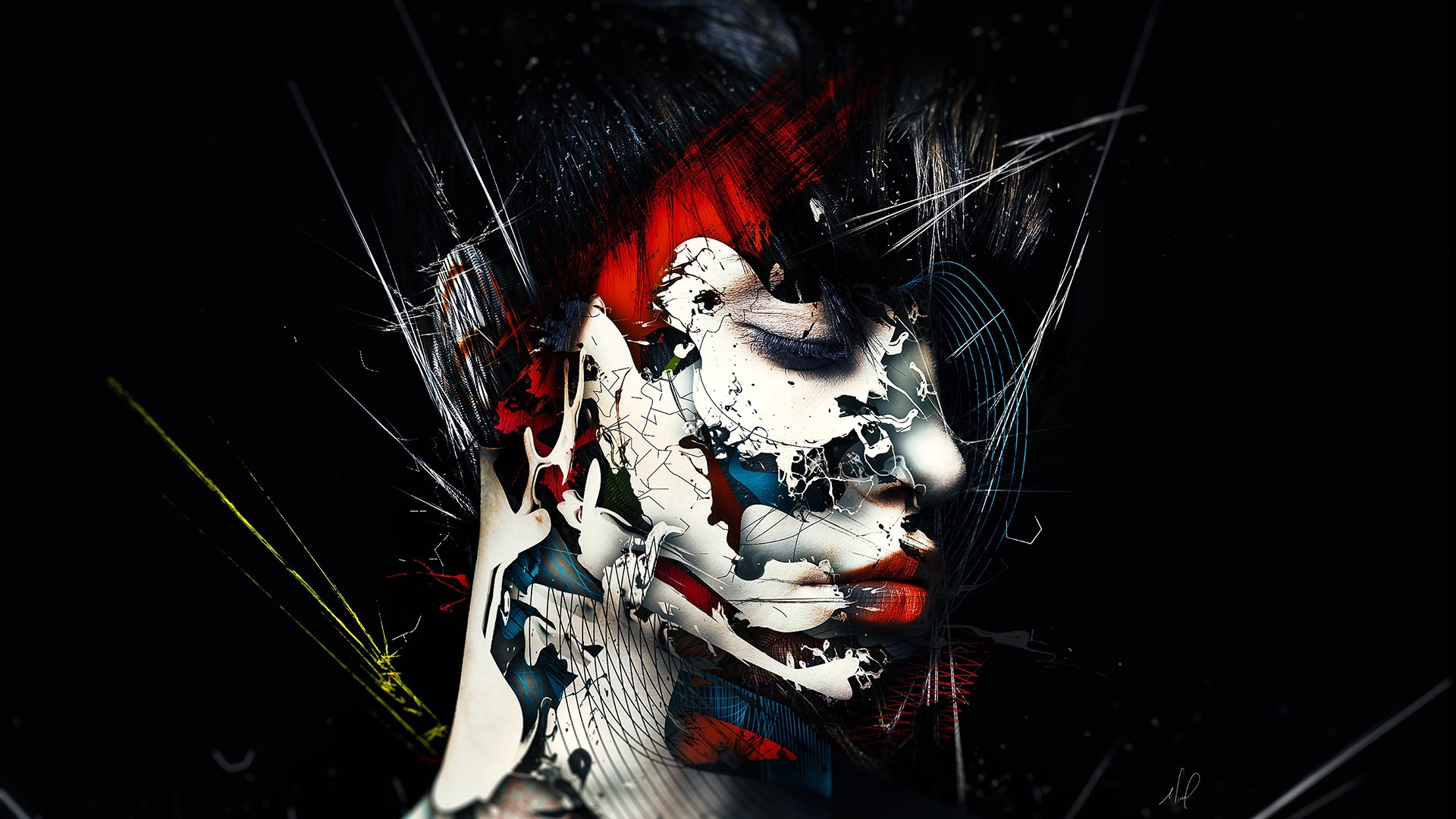 digital art, photo manipulation, surreal, women, HD Wallpaper