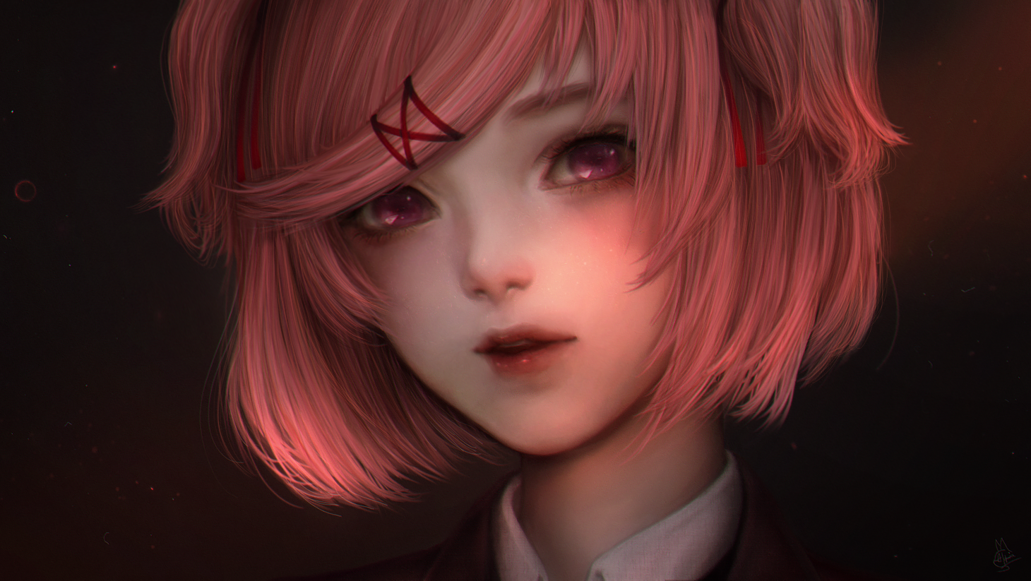 Doki Doki Literature Club, visual novel, anime girls, Natsuki (Doki Doki Literature Club), HD Wallpaper