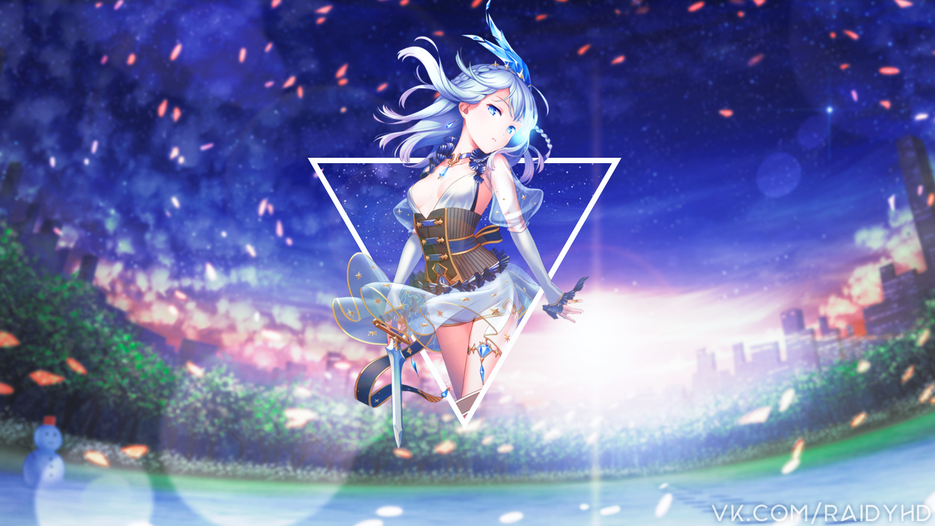 anime, anime girls, picture-in-picture, HD Wallpaper