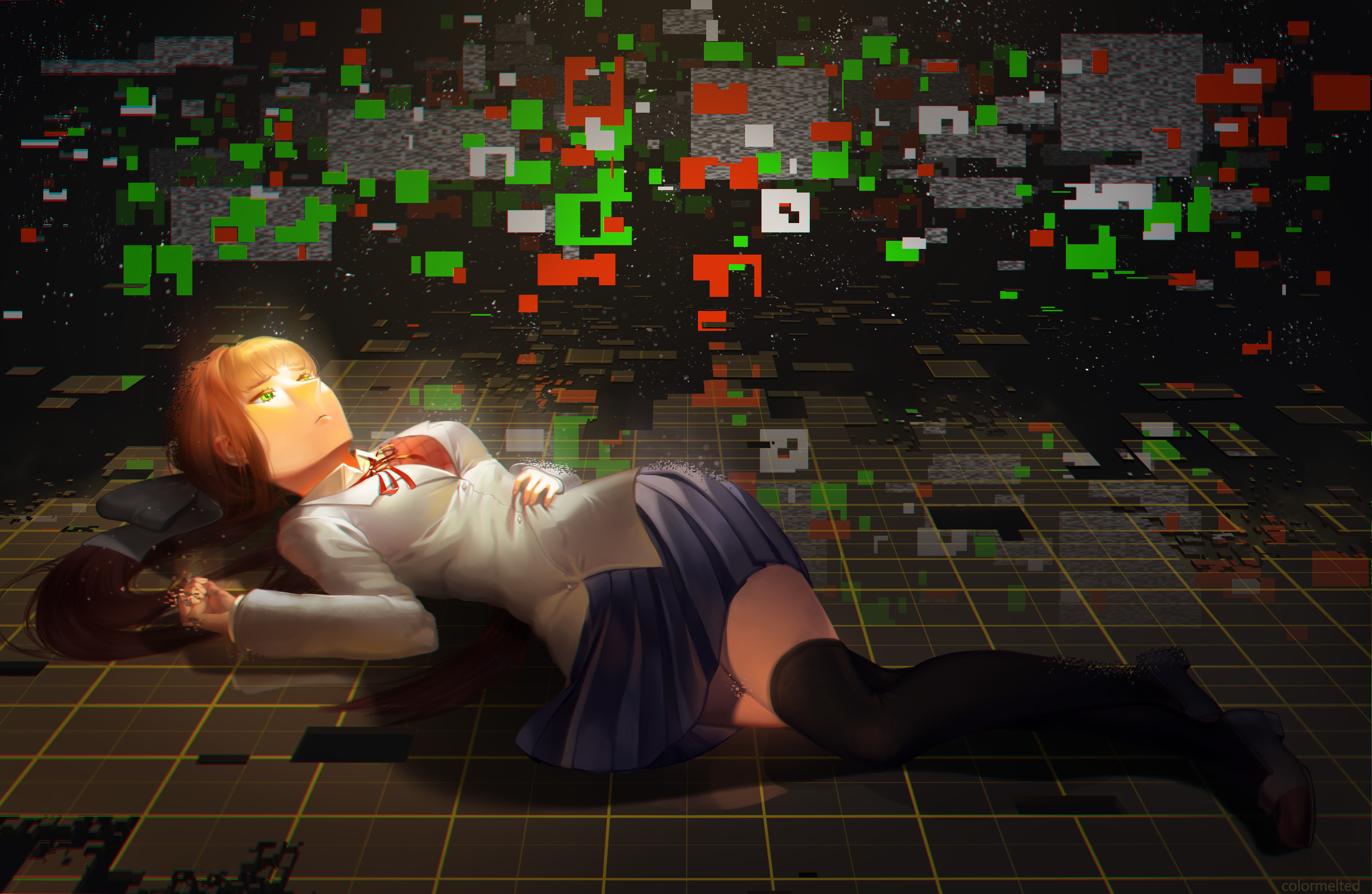 Doki Doki Literature Club, visual novel, anime girls, Monika (Doki Doki Literature Club), HD Wallpaper