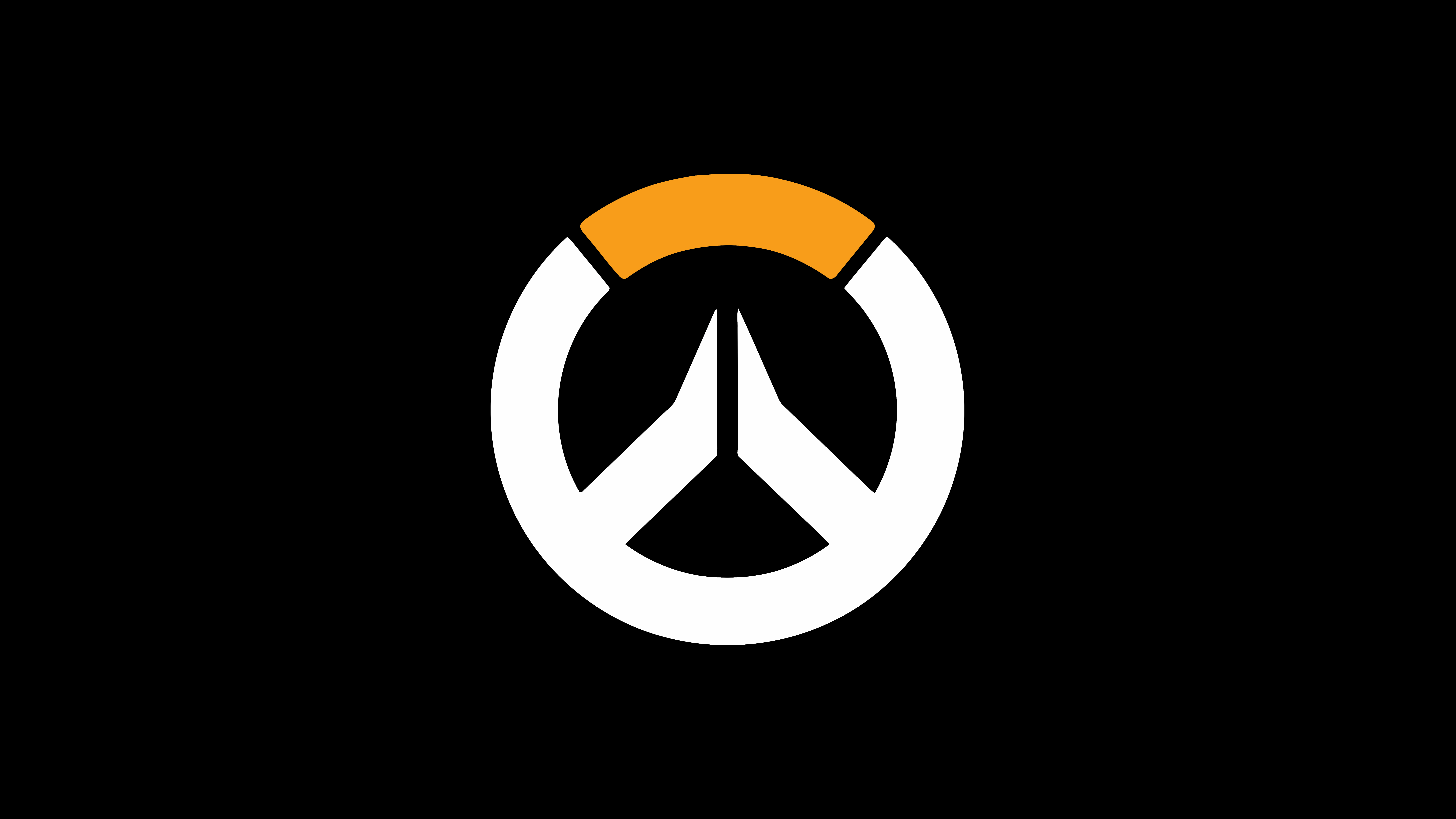 Overwatch, logo, minimalism, PC gaming, simple background, HD Wallpaper