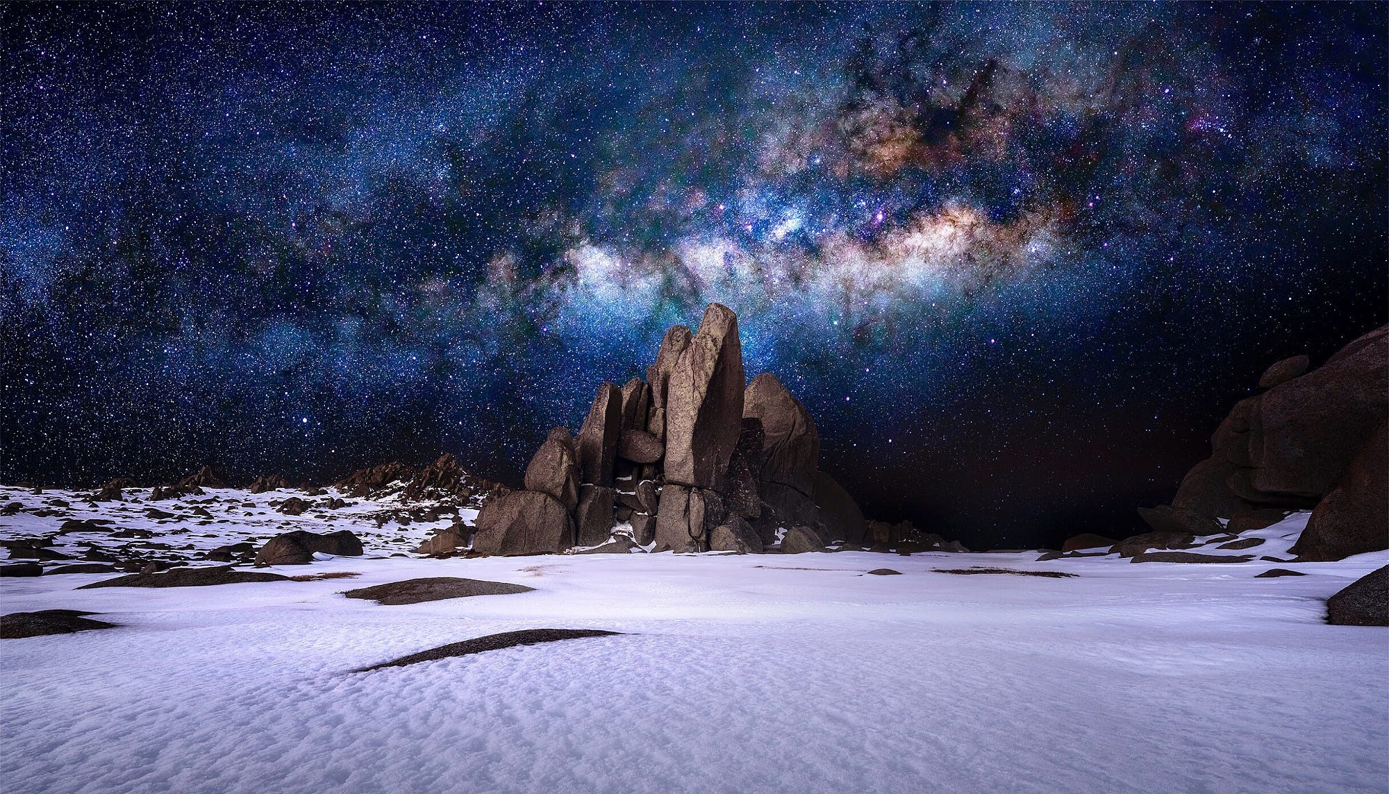stars, sky, nature, landscape, HD Wallpaper