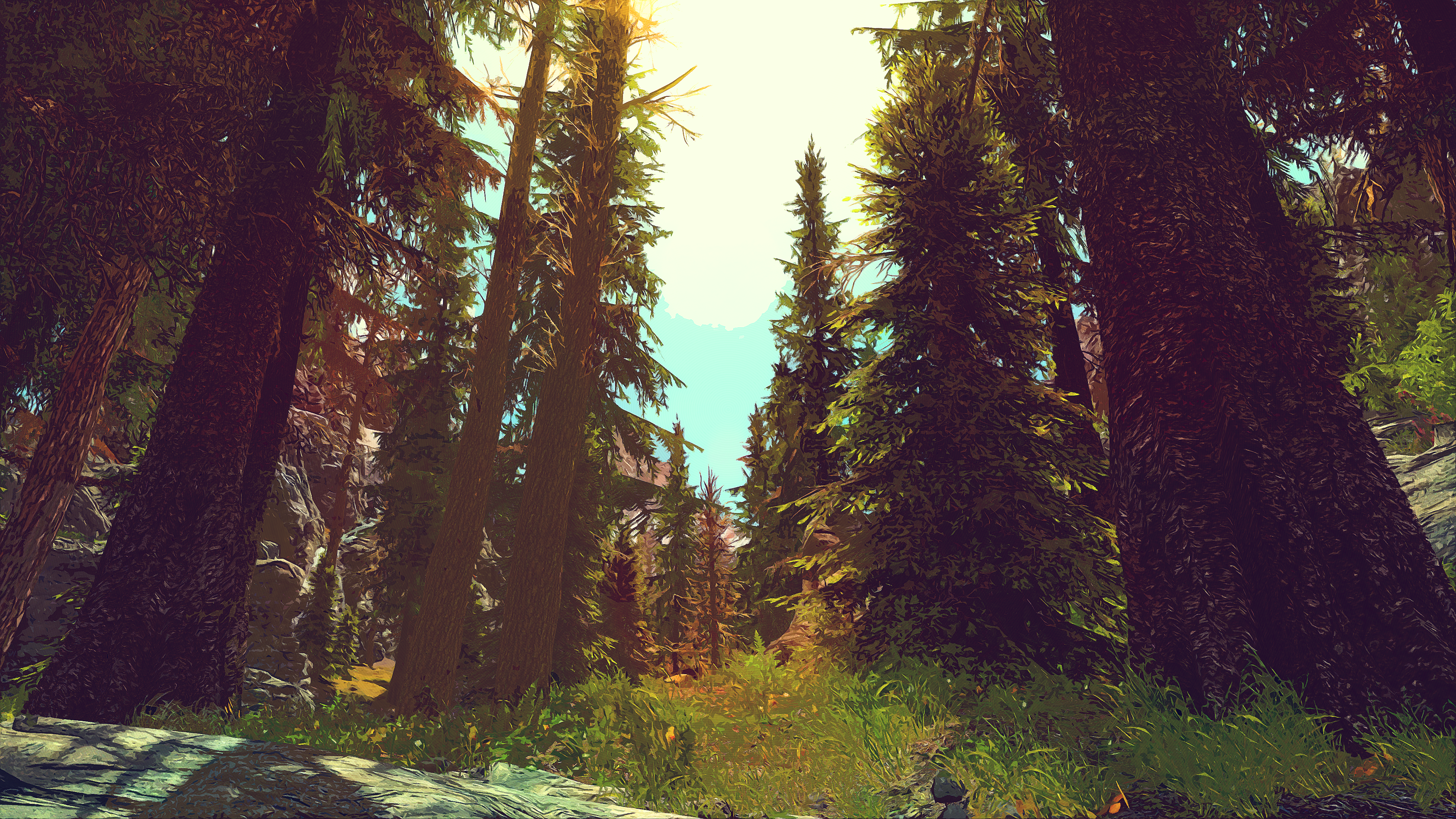 The Elder Scrolls V: Skyrim, video games, Tamriel, cartoon, Photoshop, colorful, HD Wallpaper