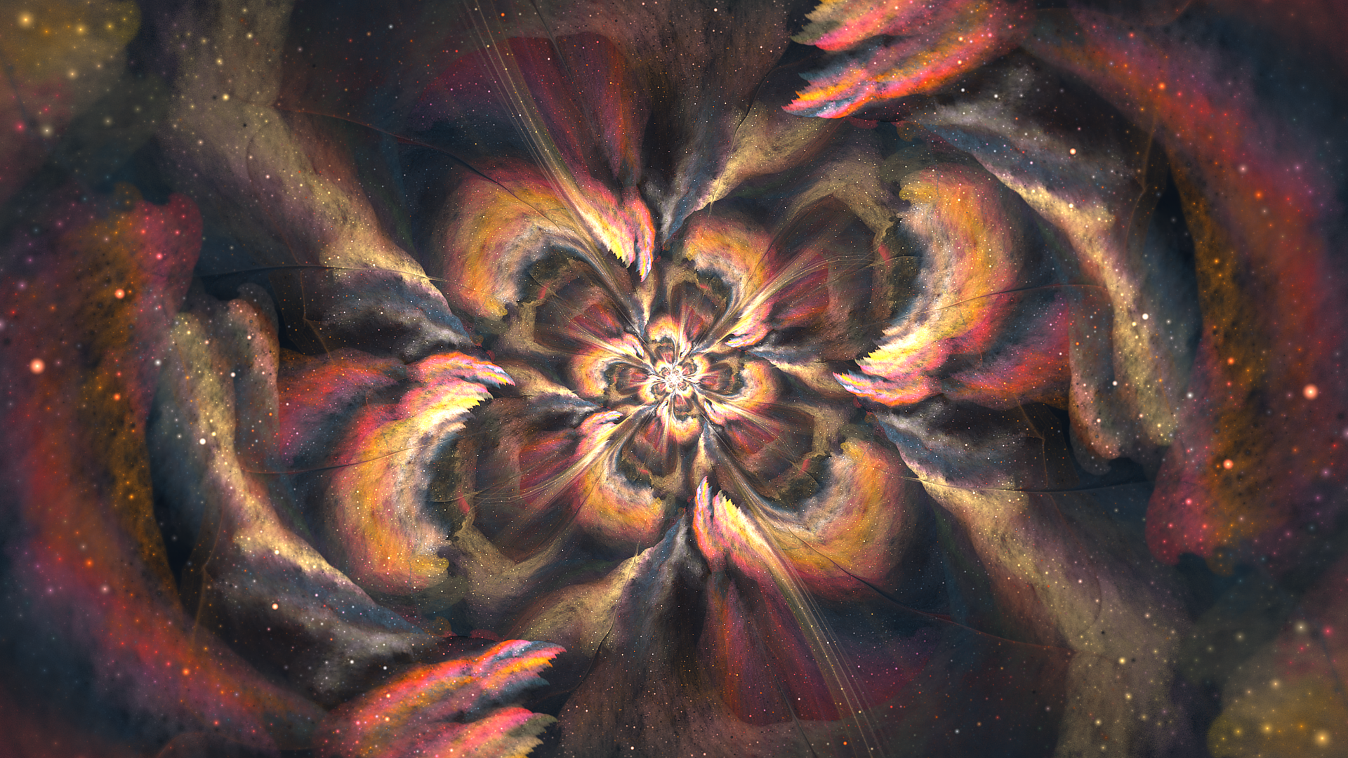abstract, fractal flowers, fractal, artwork, digital art, HD Wallpaper