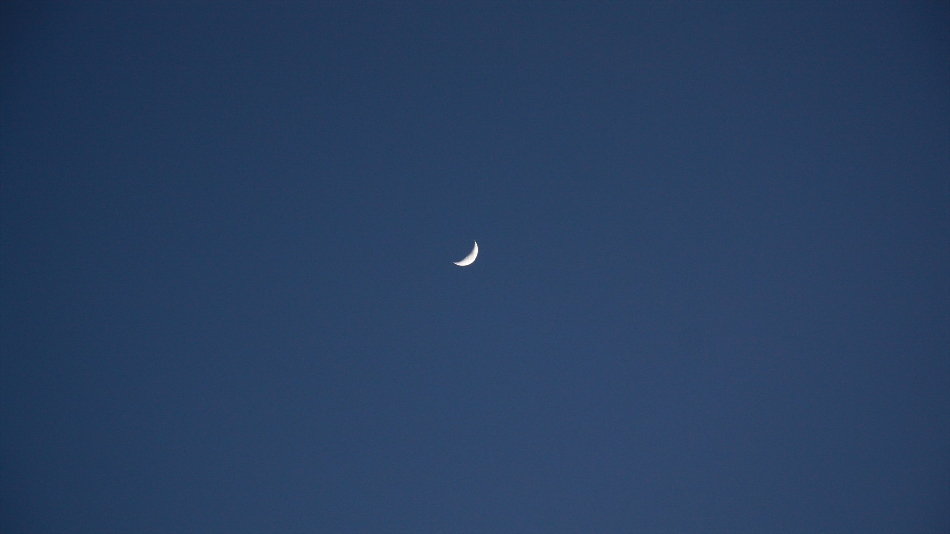 Moon, sky, minimalism, blue background, HD Wallpaper