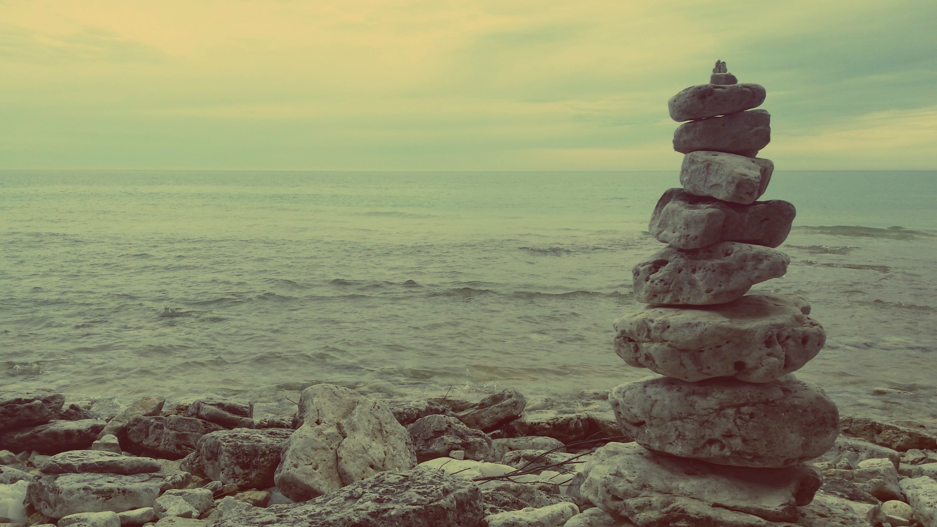 nature, stones, outdoors, sea, HD Wallpaper