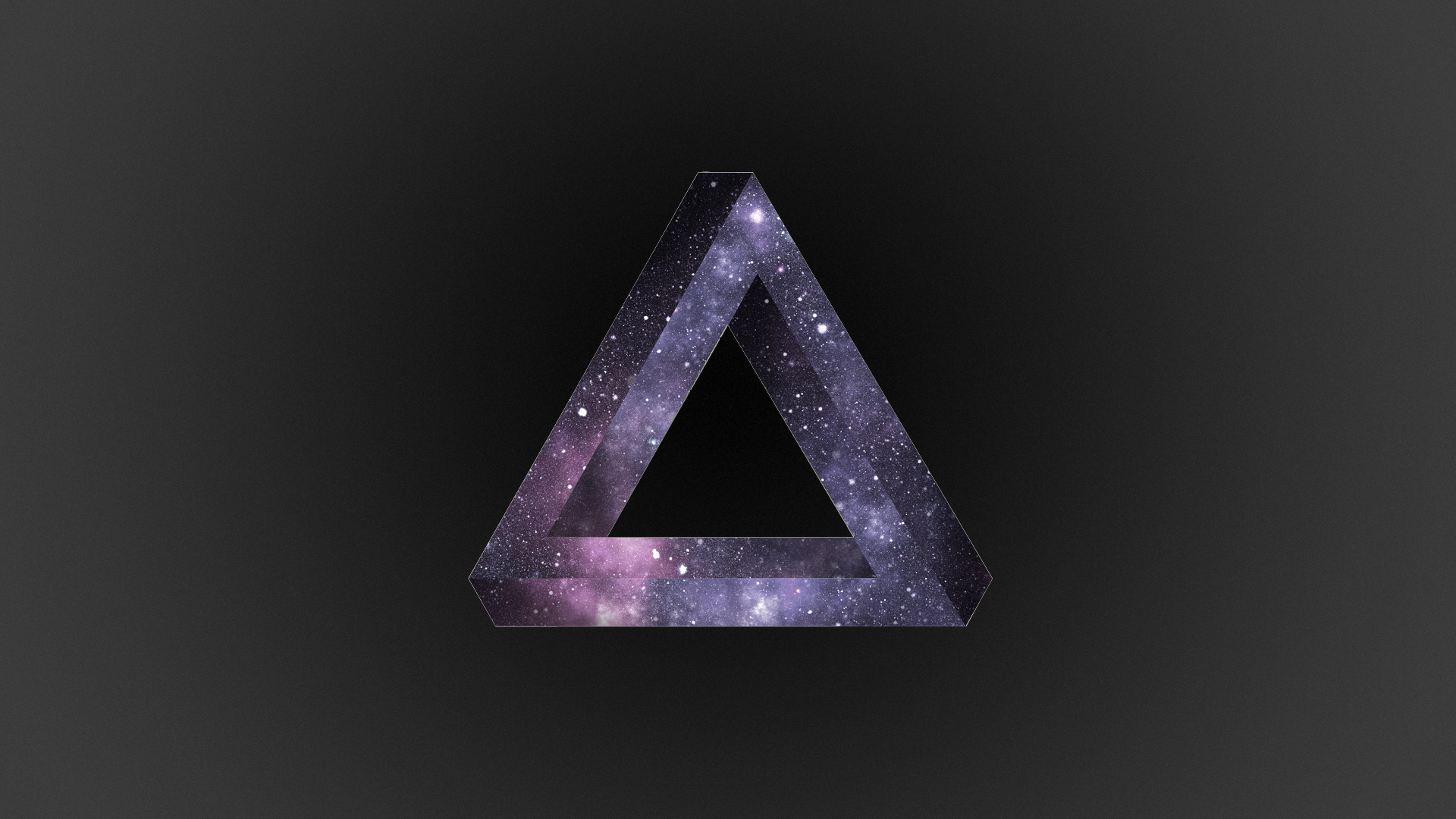 black, triangle, minimalism, gradient, digital art, HD Wallpaper
