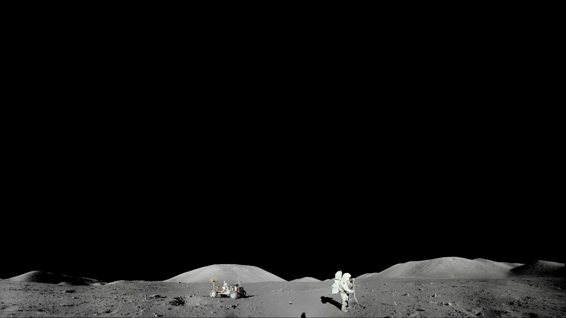 Moon, space, simple background, astronaut, HD Wallpaper