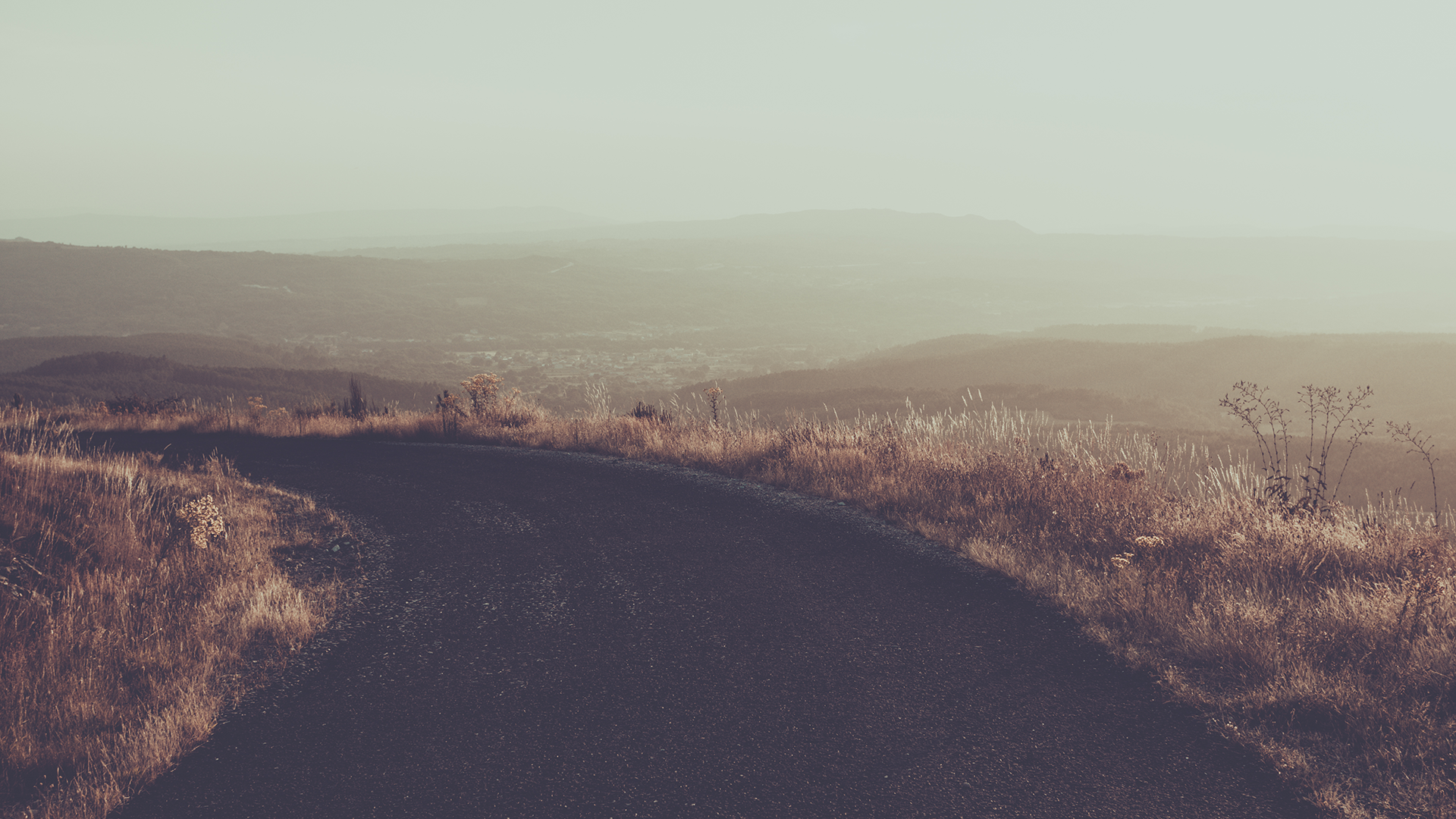 nature, road, mist, HD Wallpaper