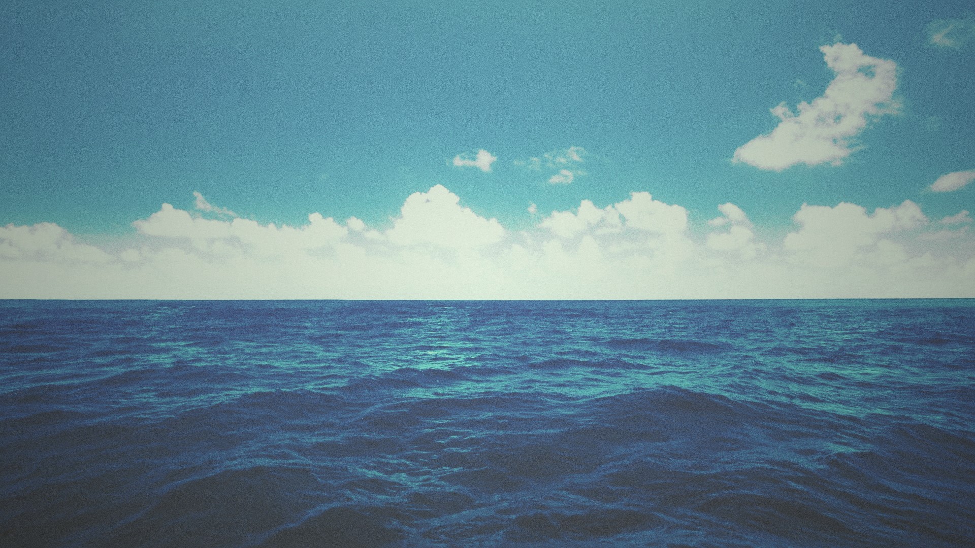 sea, landscape, blue, sky, clouds, HD Wallpaper