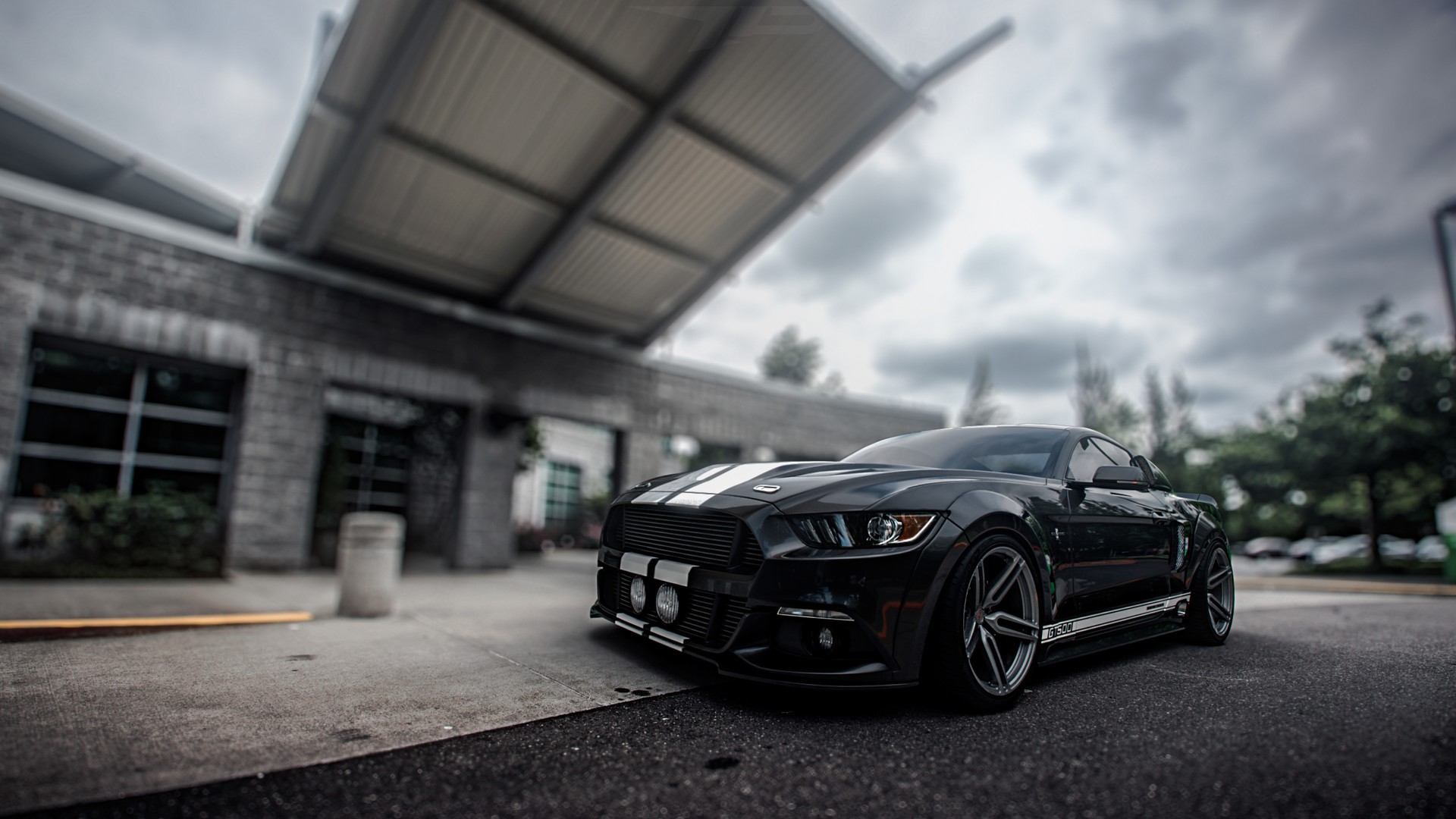 Nikita Fedyanin, vehicle, Eleanor (car), Ford Mustang, render, city, HD Wallpaper