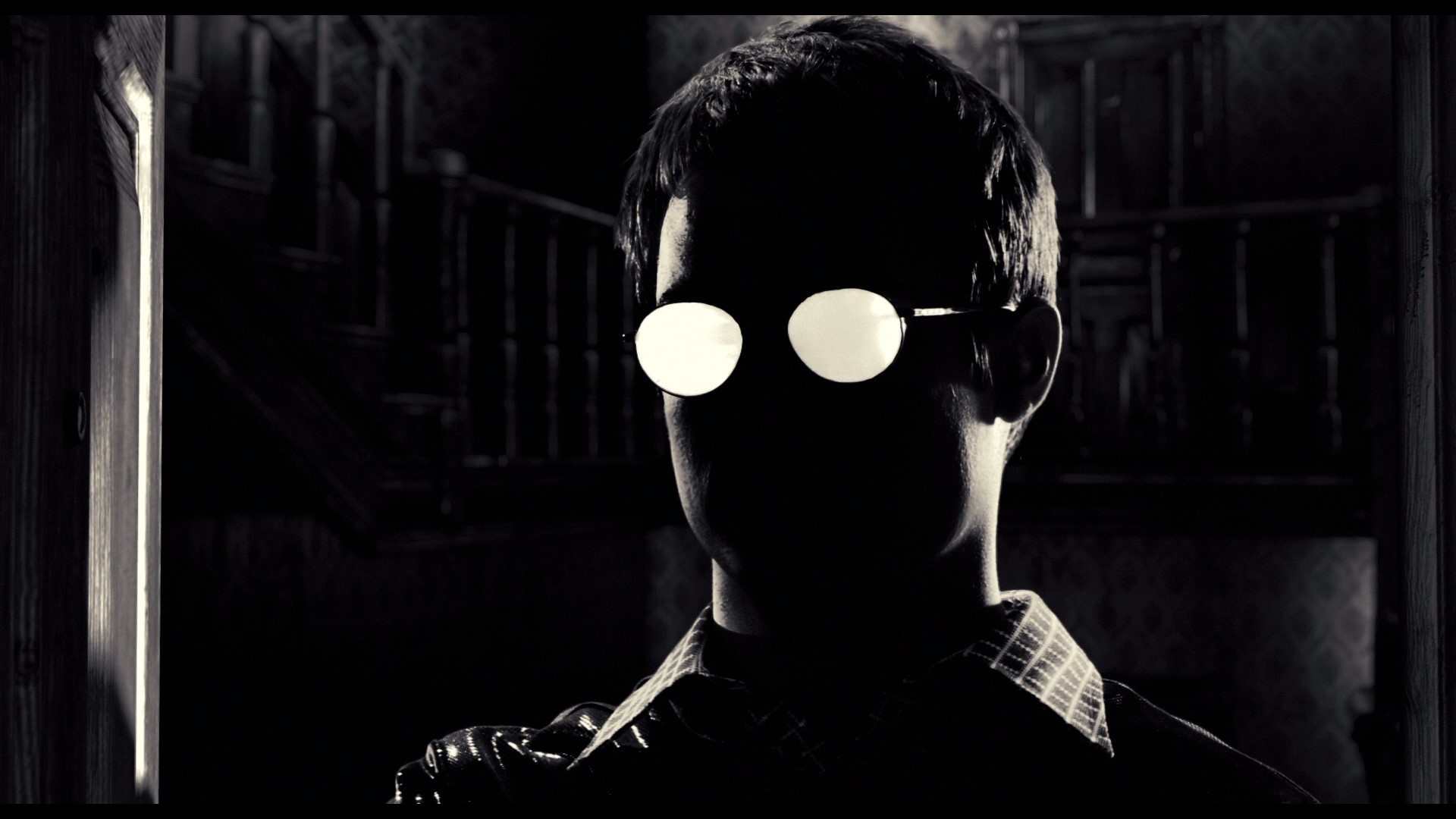 Sin City, Elijah Wood, dark, dark background, creepy, black, HD Wallpaper
