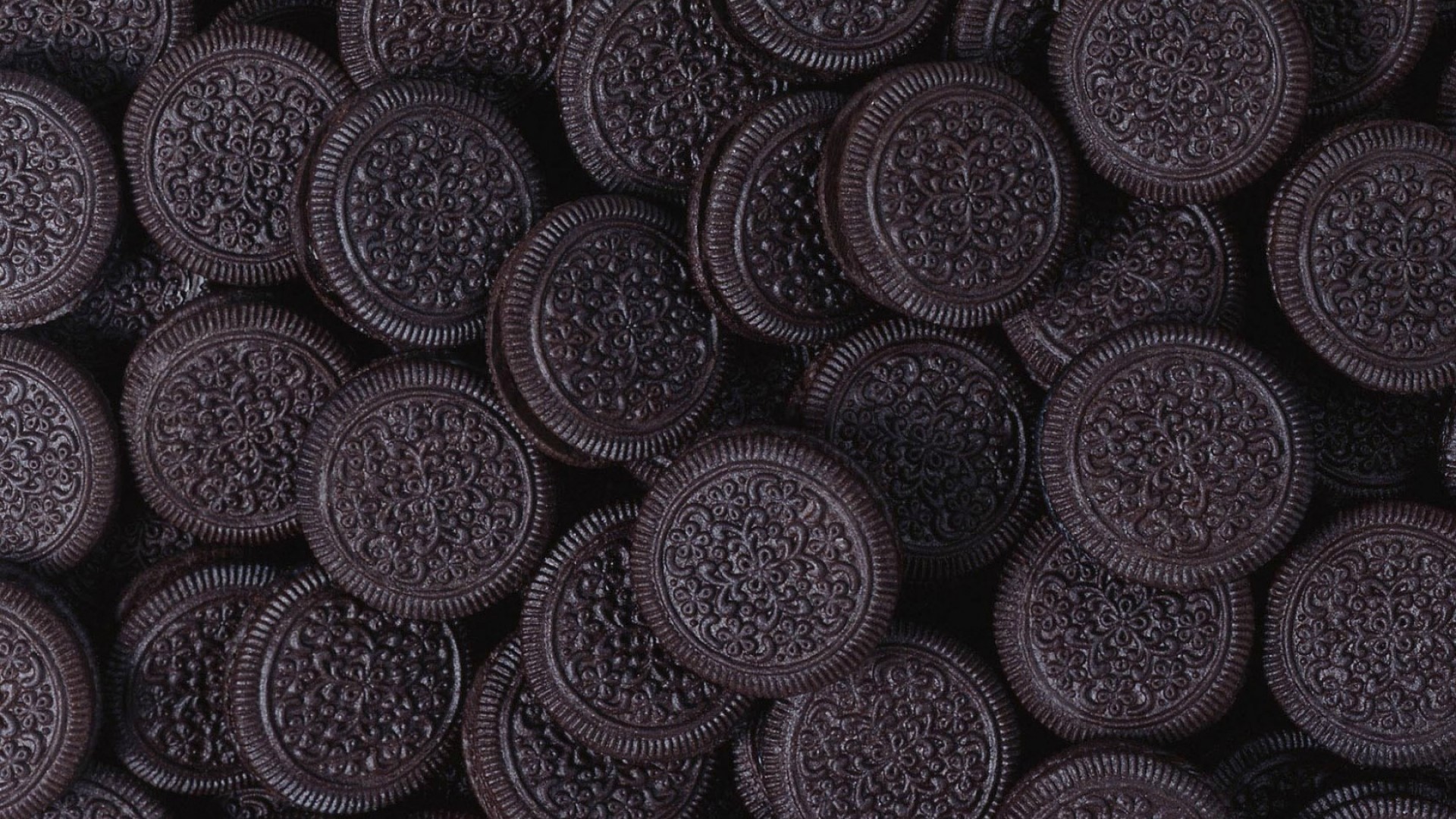 Oreos, food, pattern, chocolate, cookies, HD Wallpaper