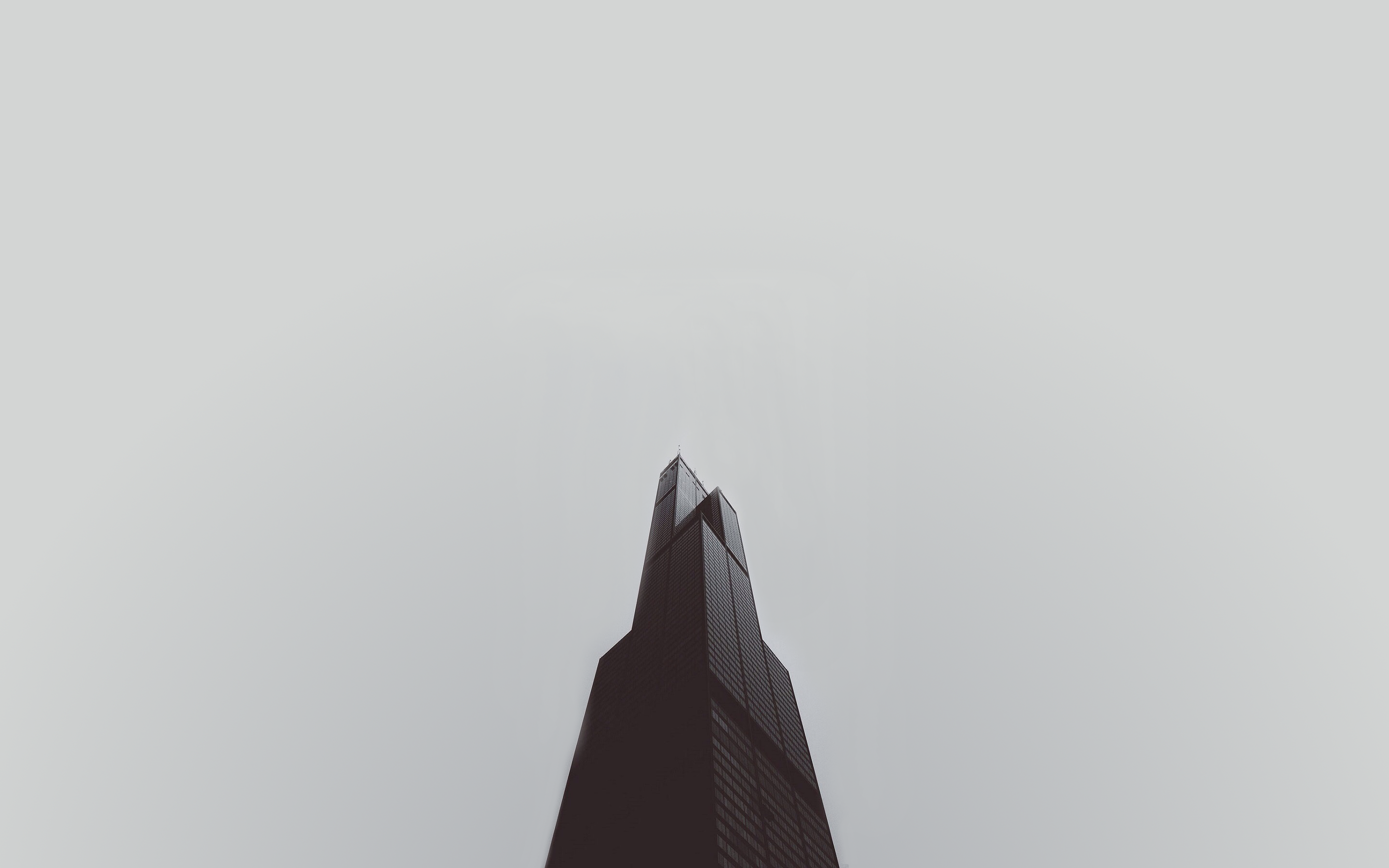 white, building, architecture, minimalism, white background, Willis Tower, Sears Tower, HD Wallpaper
