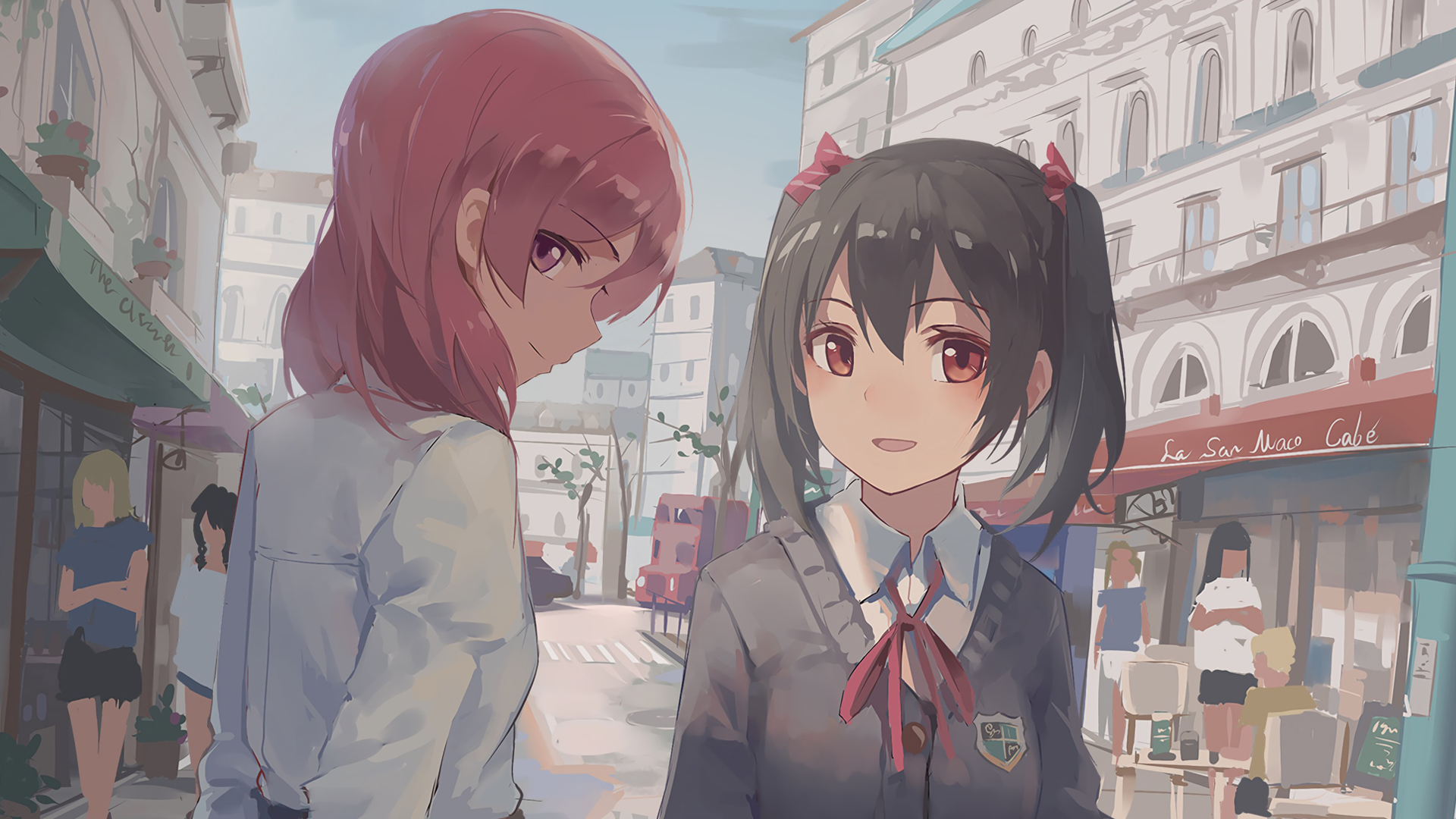 anime, anime girls, Yazawa Nico, Nishikino Maki, HD Wallpaper