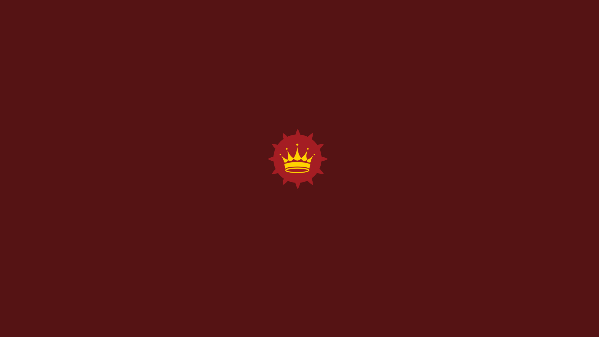red, crown, minimalism, red background, simple, HD Wallpaper