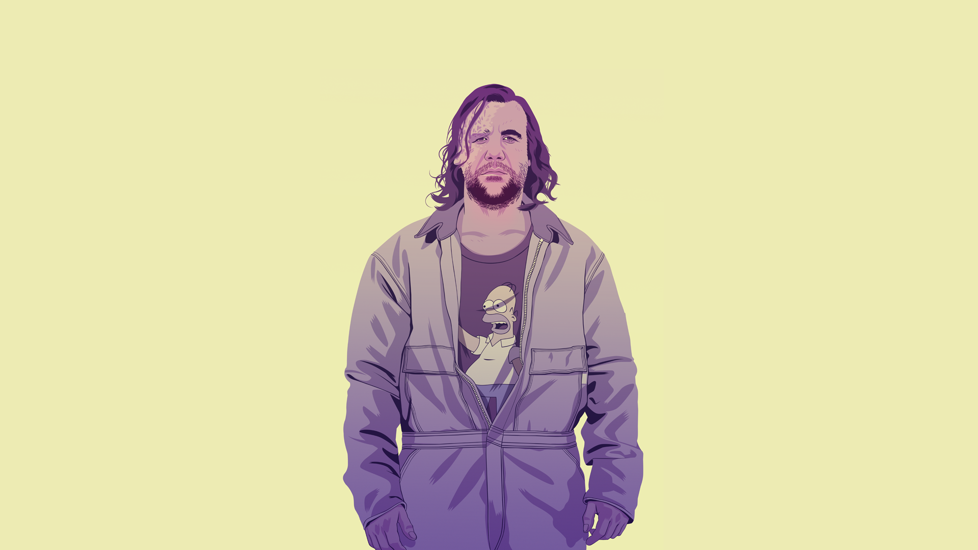 Game of Thrones, beige, men, simple background, The Hound, frontal view, HD Wallpaper