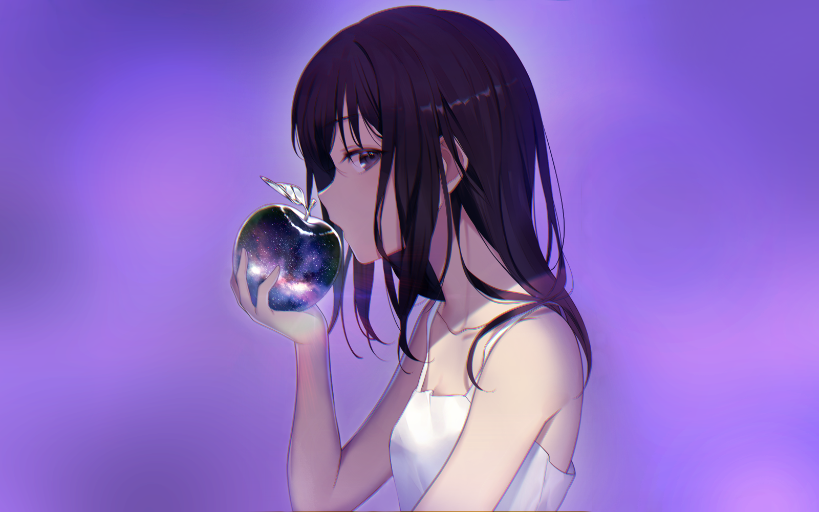 apples, dress, gradient, HD Wallpaper