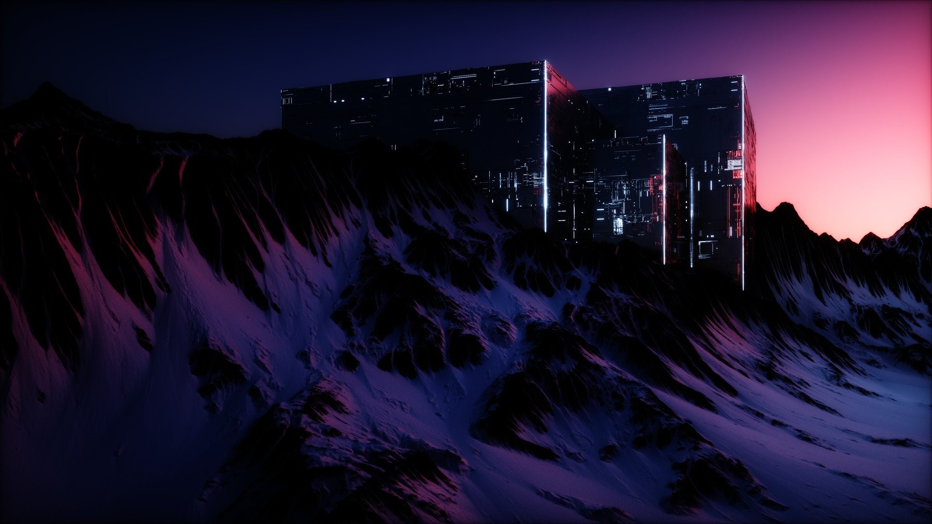 digital art, ice, science fiction, HD Wallpaper