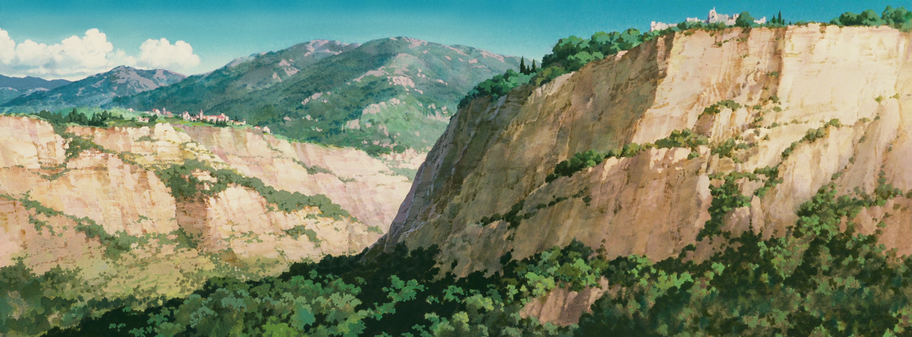 Studio Ghibli, anime, landscape, nature, HD Wallpaper