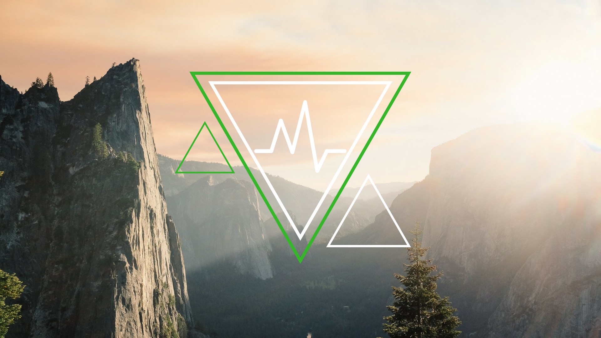 nature, geometry, triangle, mountains, HD Wallpaper