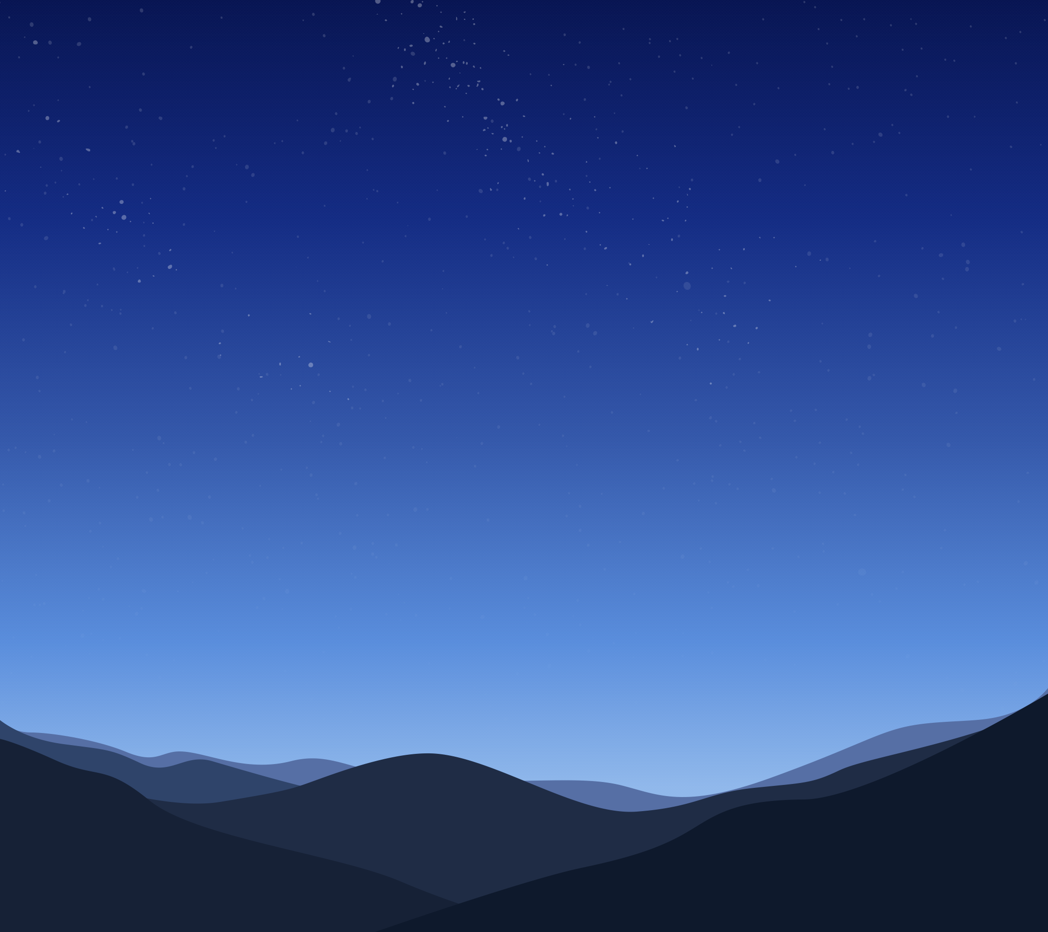 minimalism, mountains, stars, landscape, HD Wallpaper